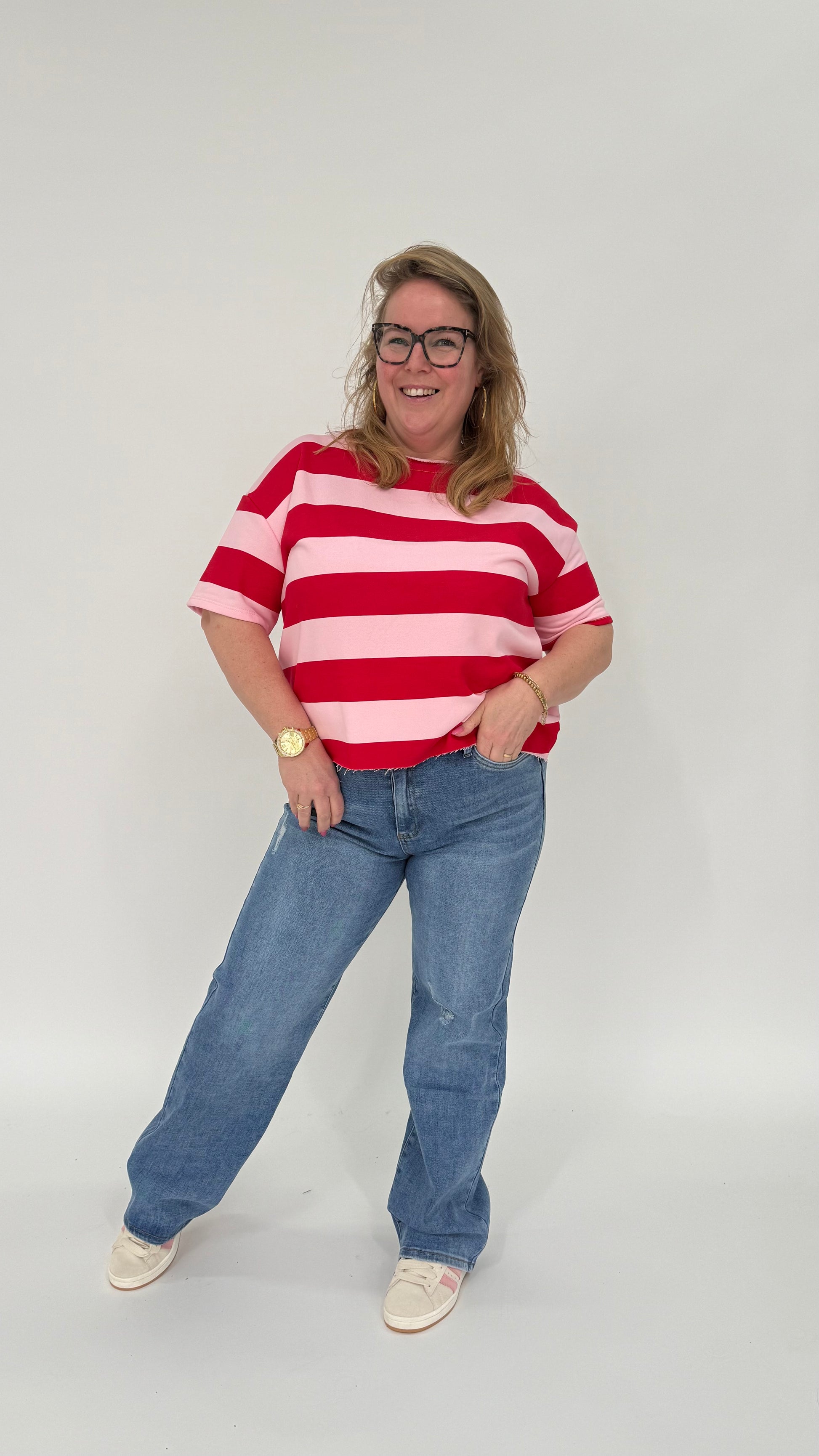 MOM WIDE LEG JEANS MERK GOODIES DJ2456 (40 bis 48) - GRAU