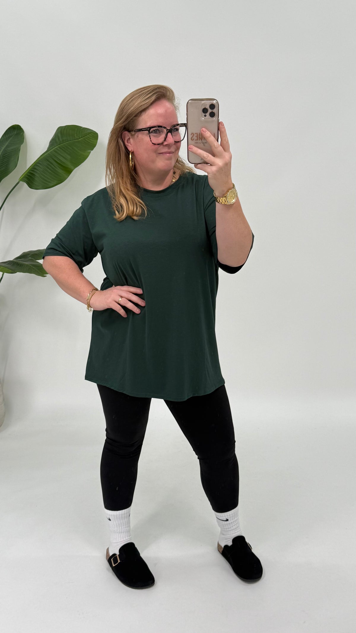 BASIC T-SHIRT LINNIES THE LABEL FOREST GREEN