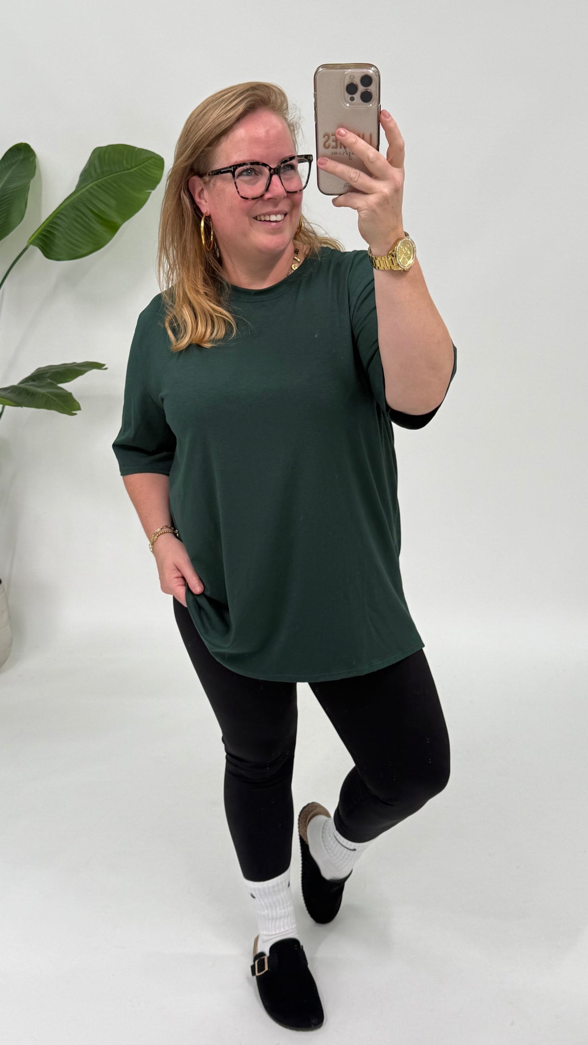 BASIC T-SHIRT LINNIES THE LABEL FOREST GREEN