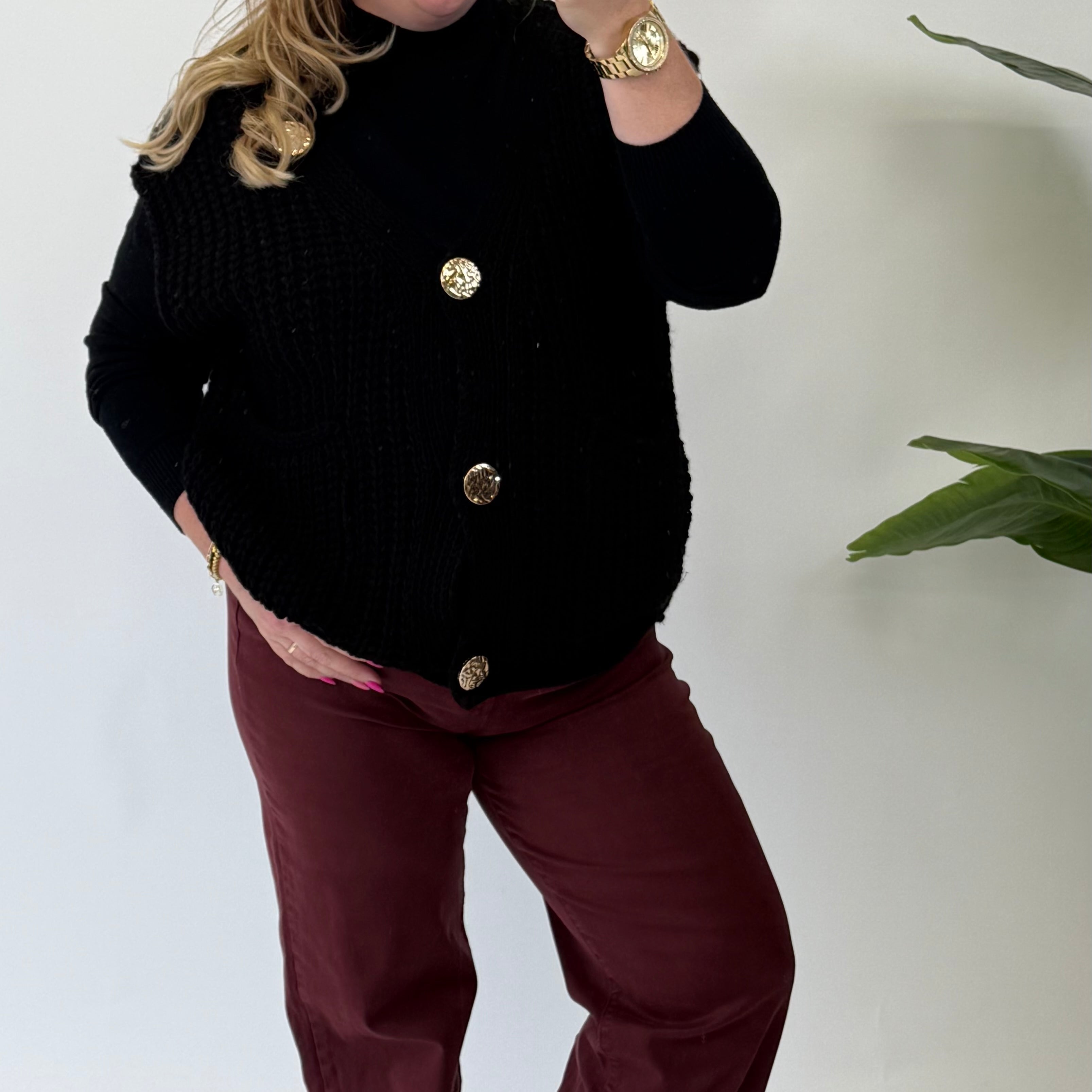 GOODIES JEANS WIDE LEG BORDEAUX  - DJ2498-15