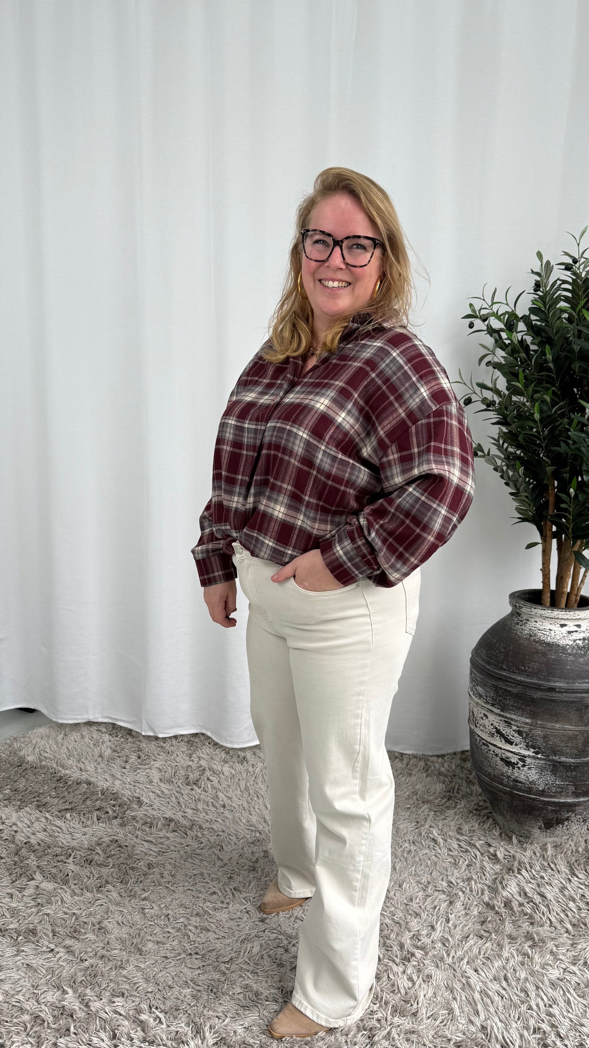 GERUITE BLOUSE BURGUNDY