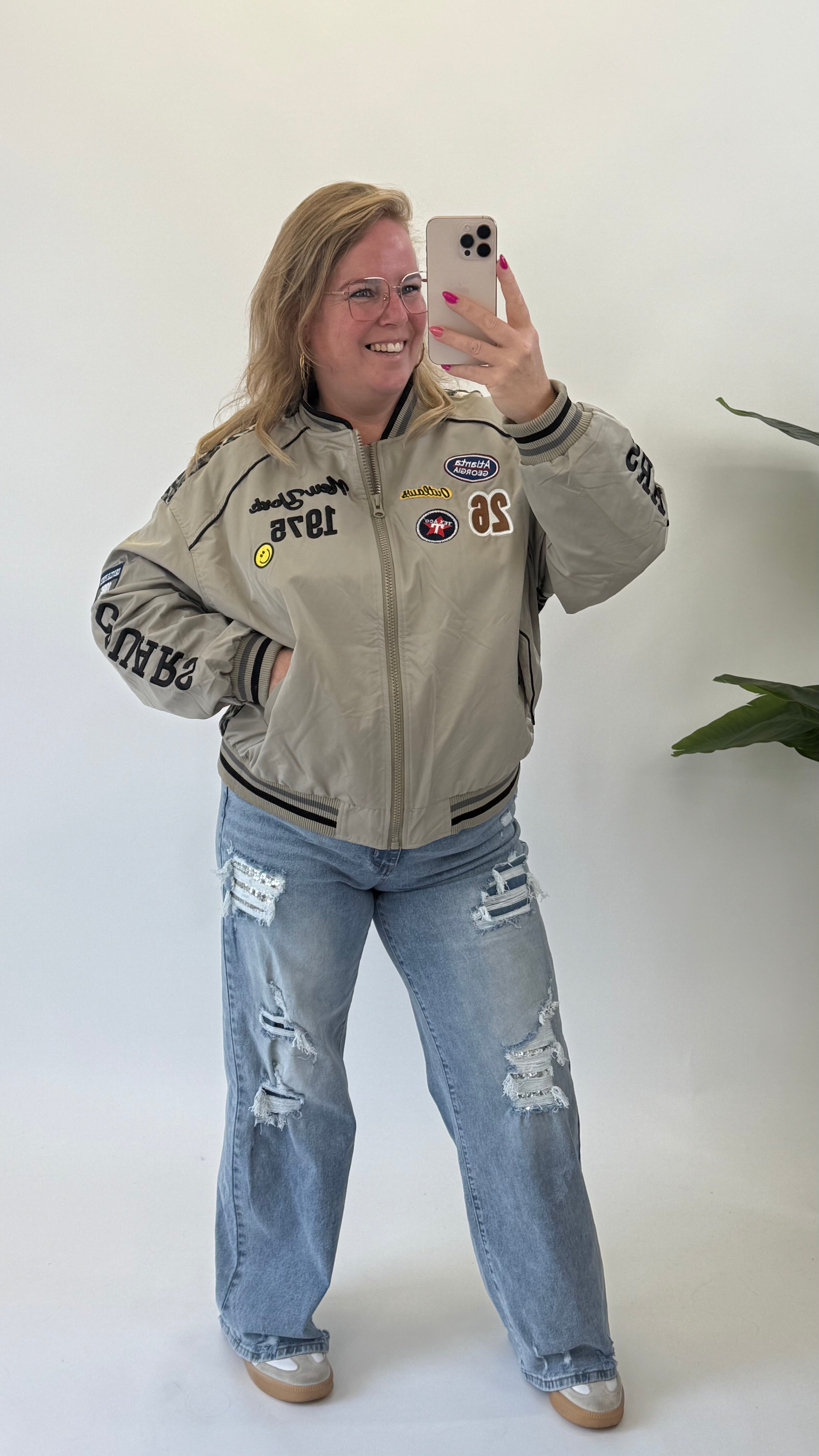 BO DENIM WESTE (38 BIS 50) - SCHWARZ