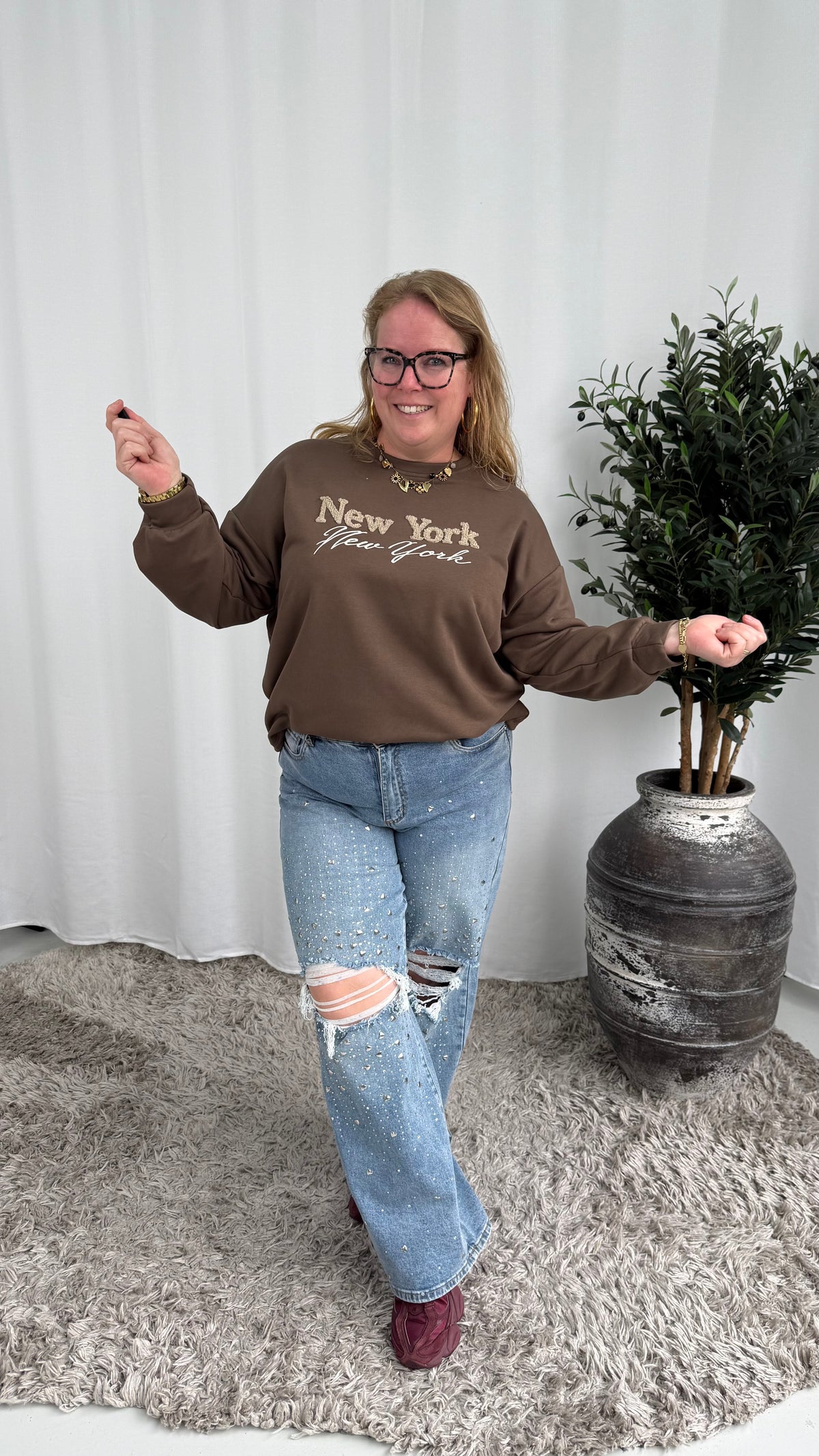 NEW YORK SWEATER MOOIJ CHOCO