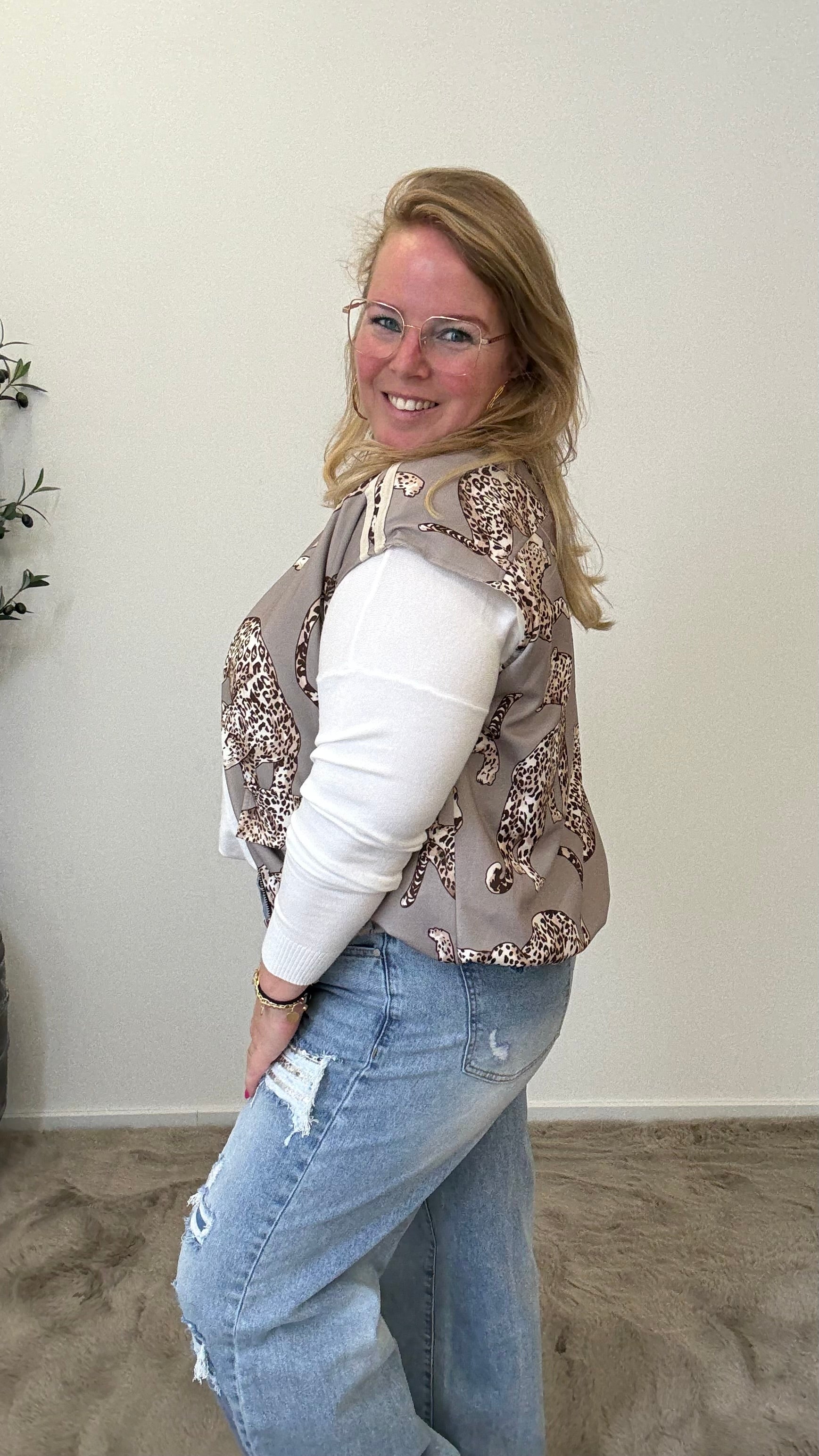 LEOPARD GILET - 1684