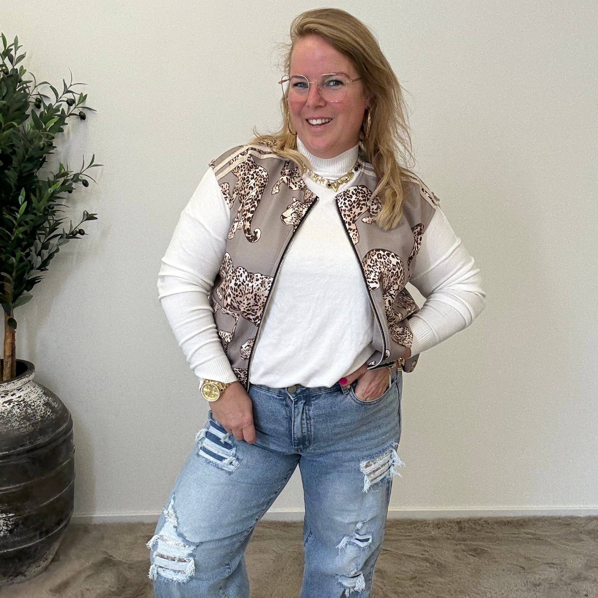 LEOPARD GILET - 1684