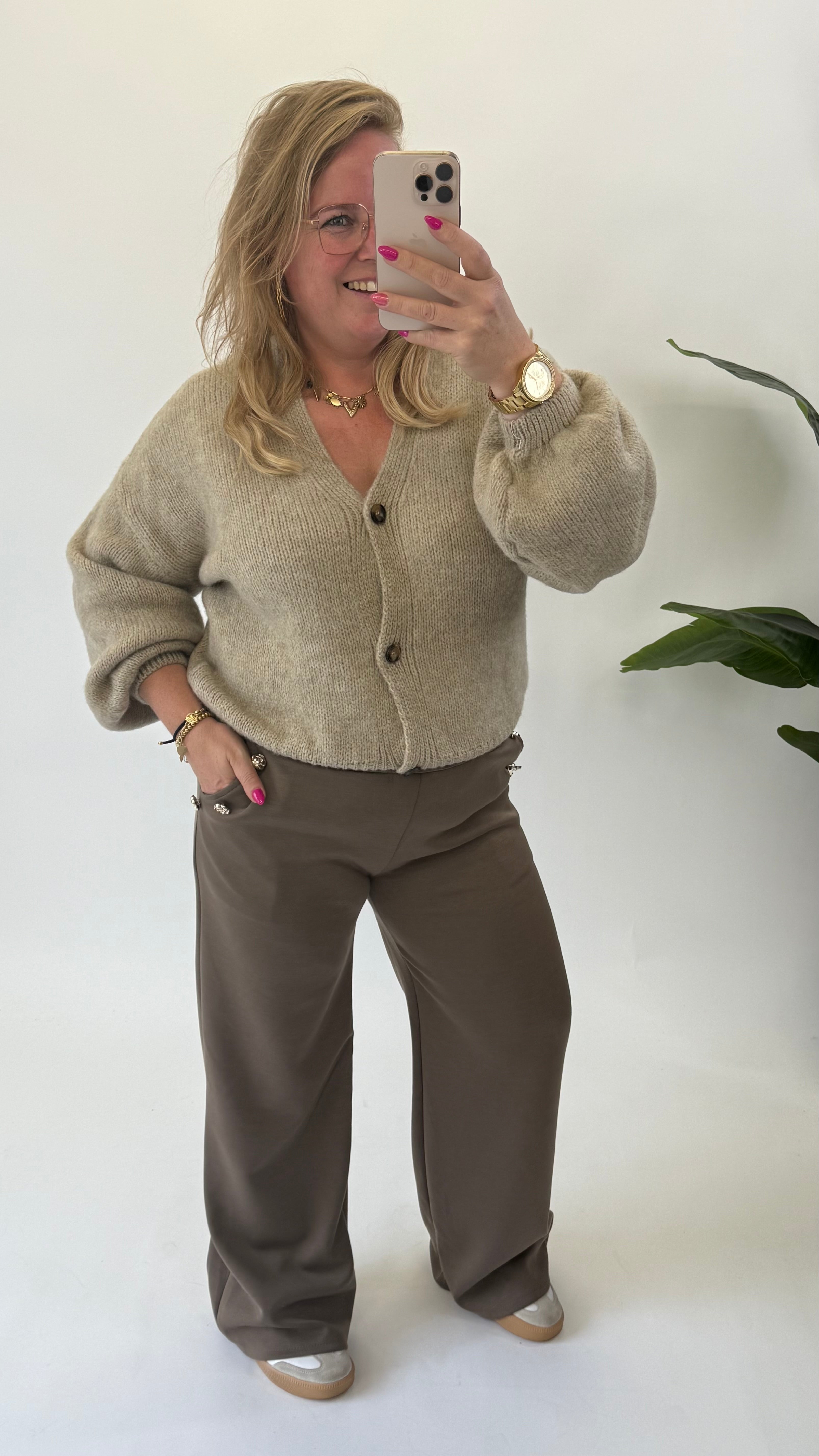 JOGGER WIDE LEGG FLOWER KNOOP - 1707