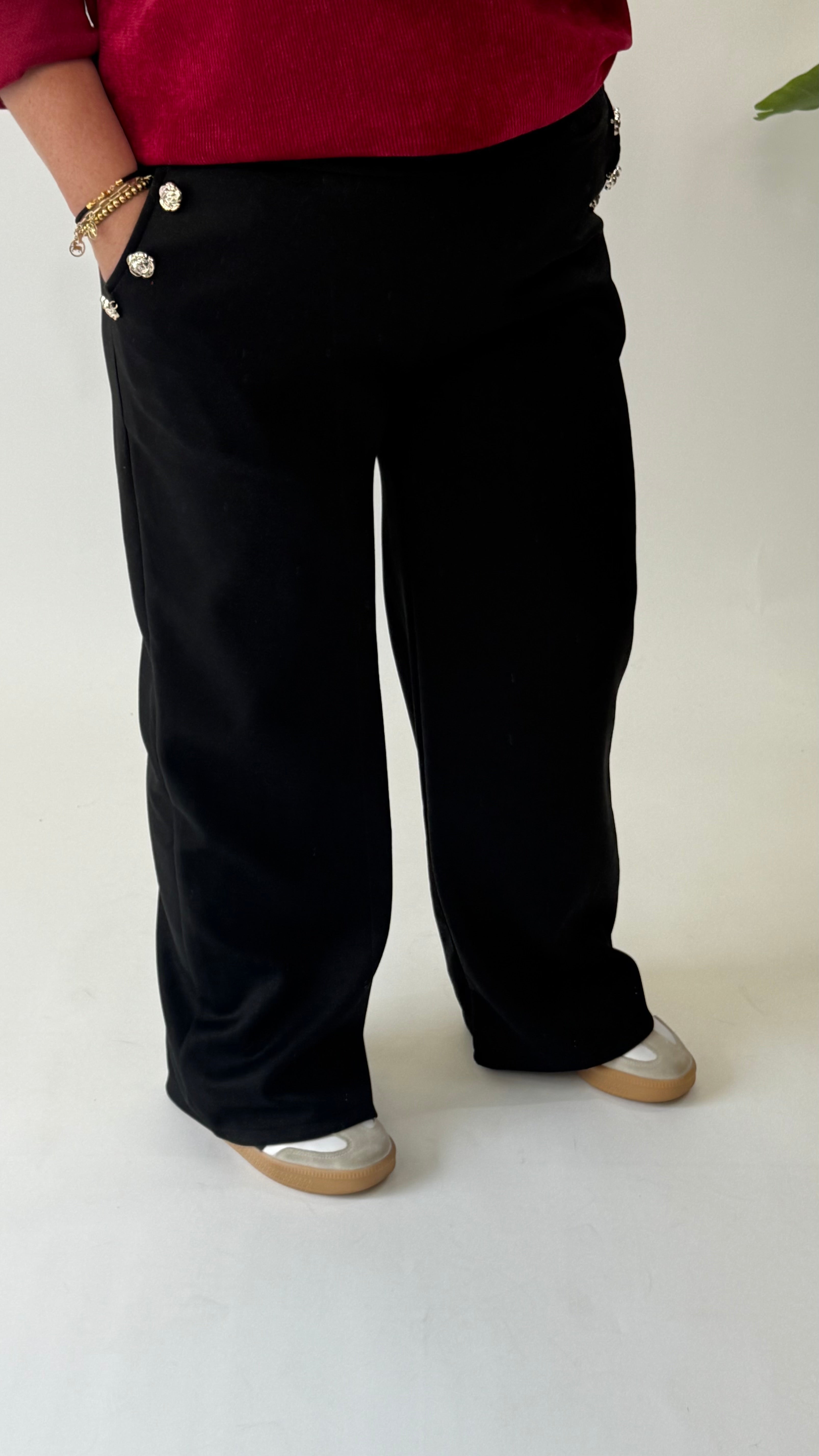 JOGGER WIDE LEGG FLOWER KNOOP - 1707