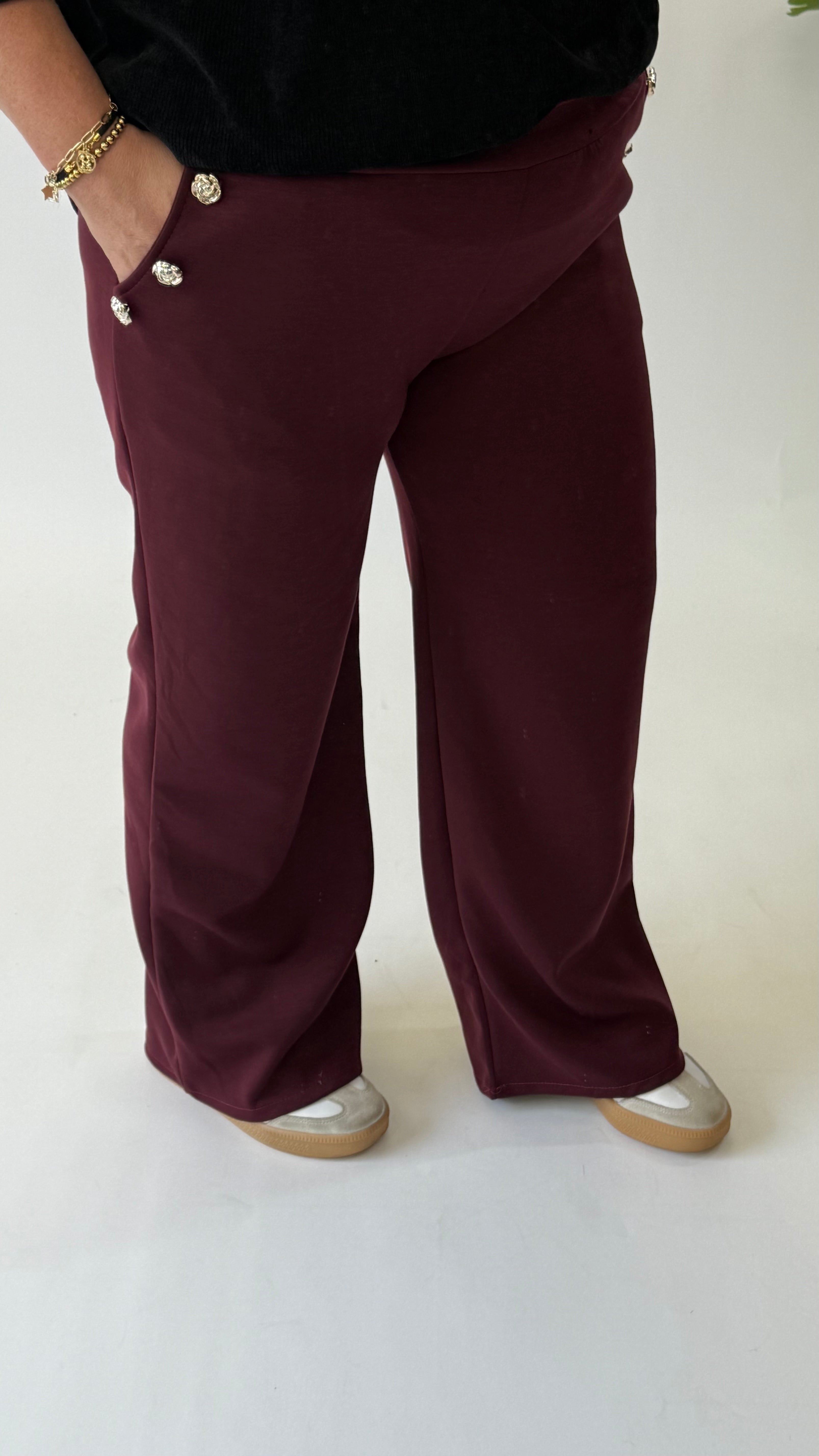 JOGGER WIDE LEGG FLOWER KNOOP - 1707