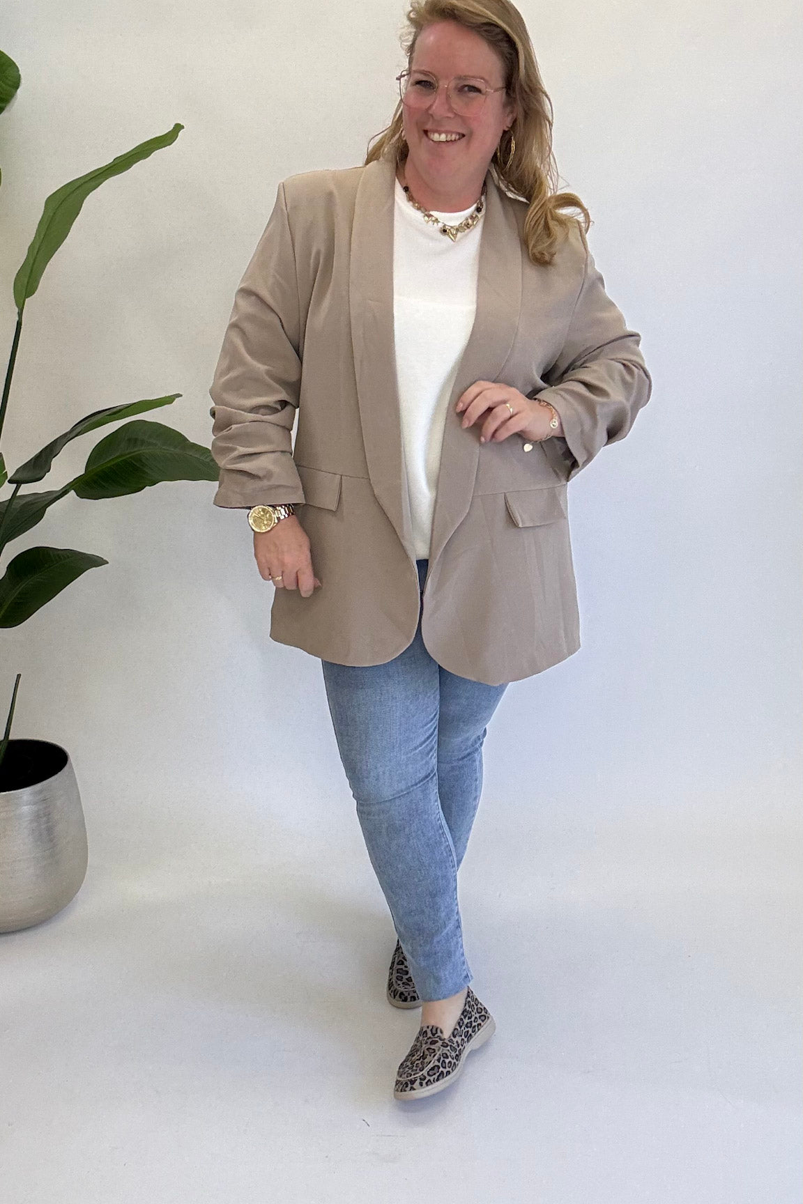 LINNIES CLAIRE BLAZER TAUPE
