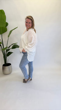 KRIJT STREEP BLOUSE - 1444