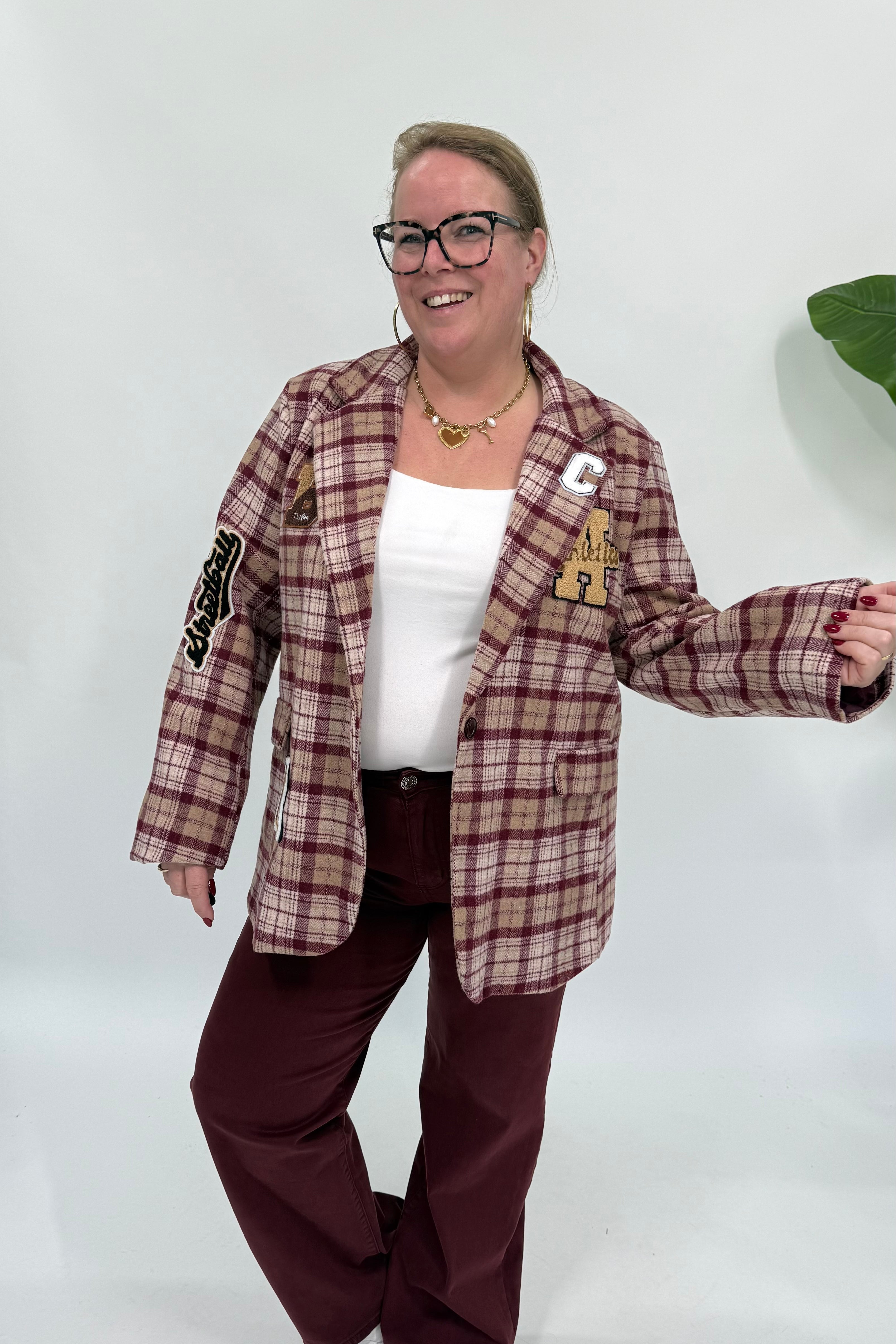 RUIT BLAZER/JAS BURGUNDY