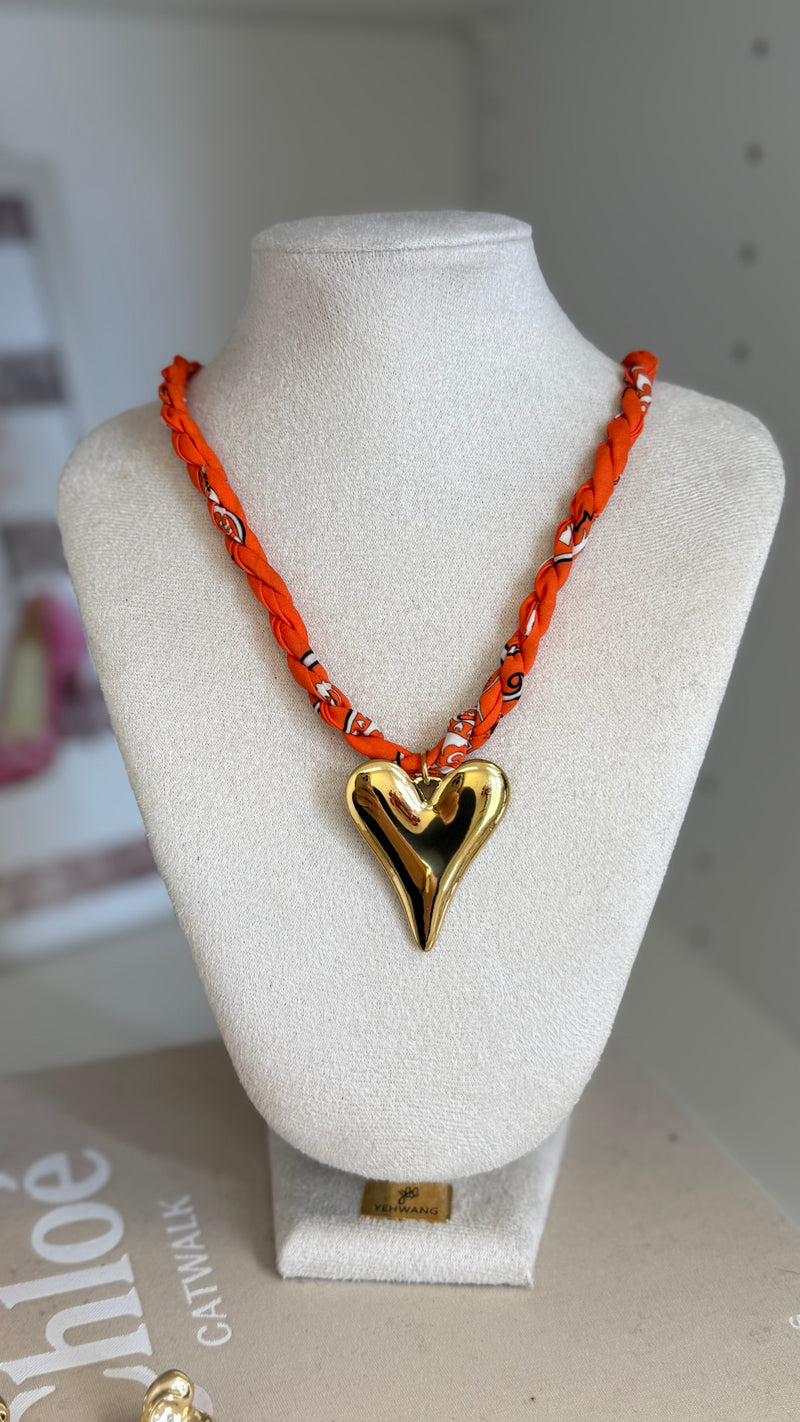 DIAMANT-HERZ-KETTE - GOLD