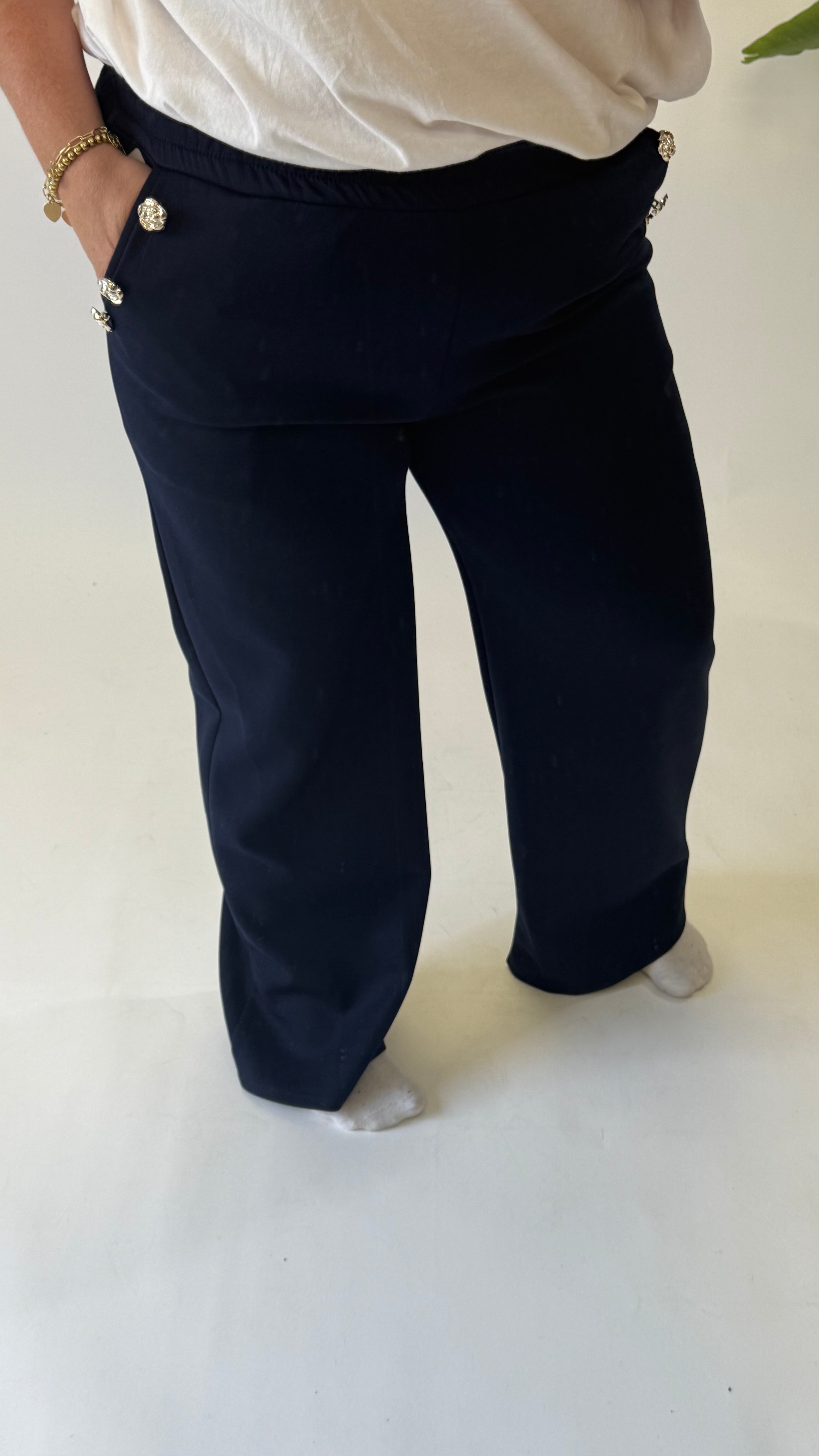 JOGGER WIDE LEGG FLOWER KNOOP - 1707