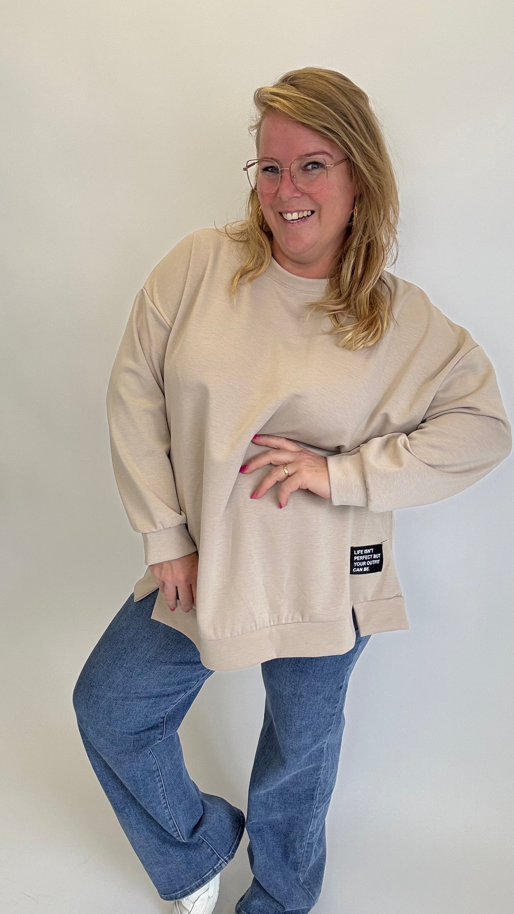 LIFE ISN'T PERFECT SWEATER - 1715