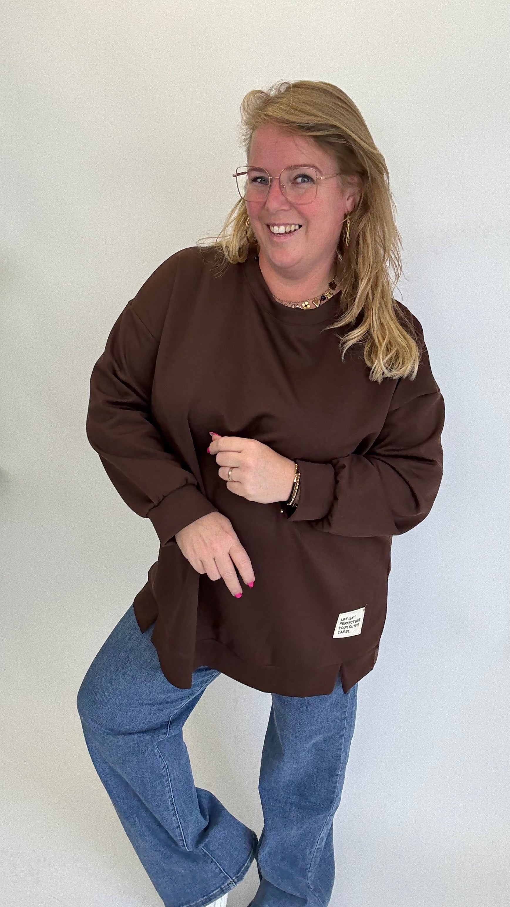 LIFE ISN'T PERFECT SWEATER - 1715