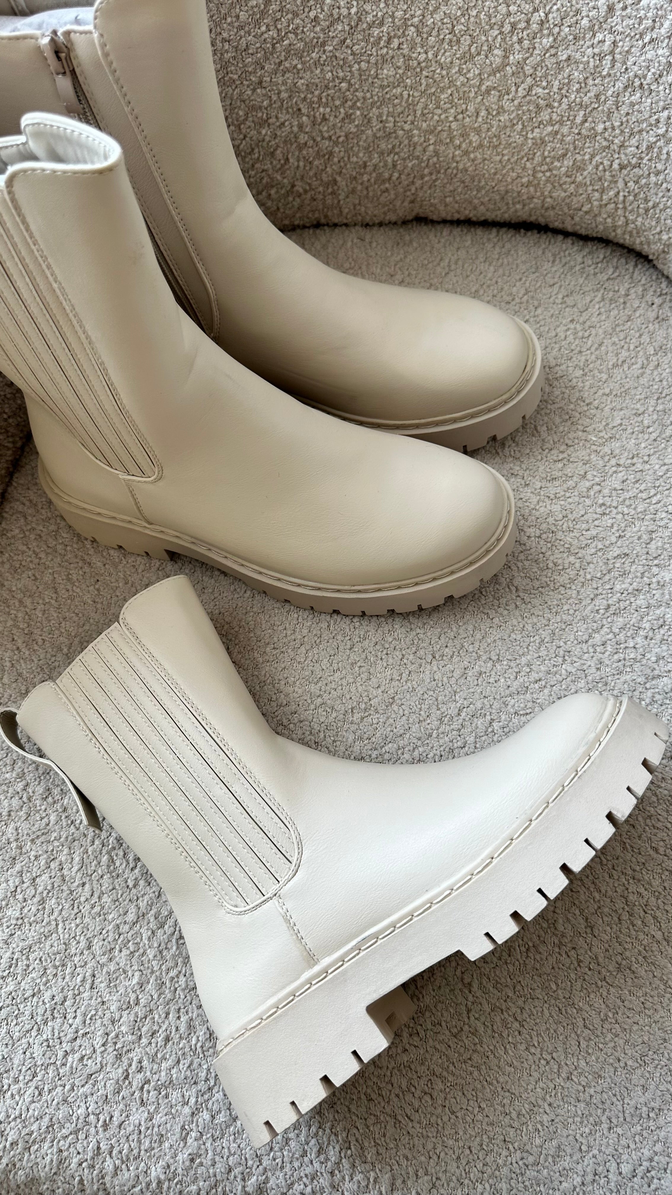 BOOTS CHELSEA / BEIGE DES653