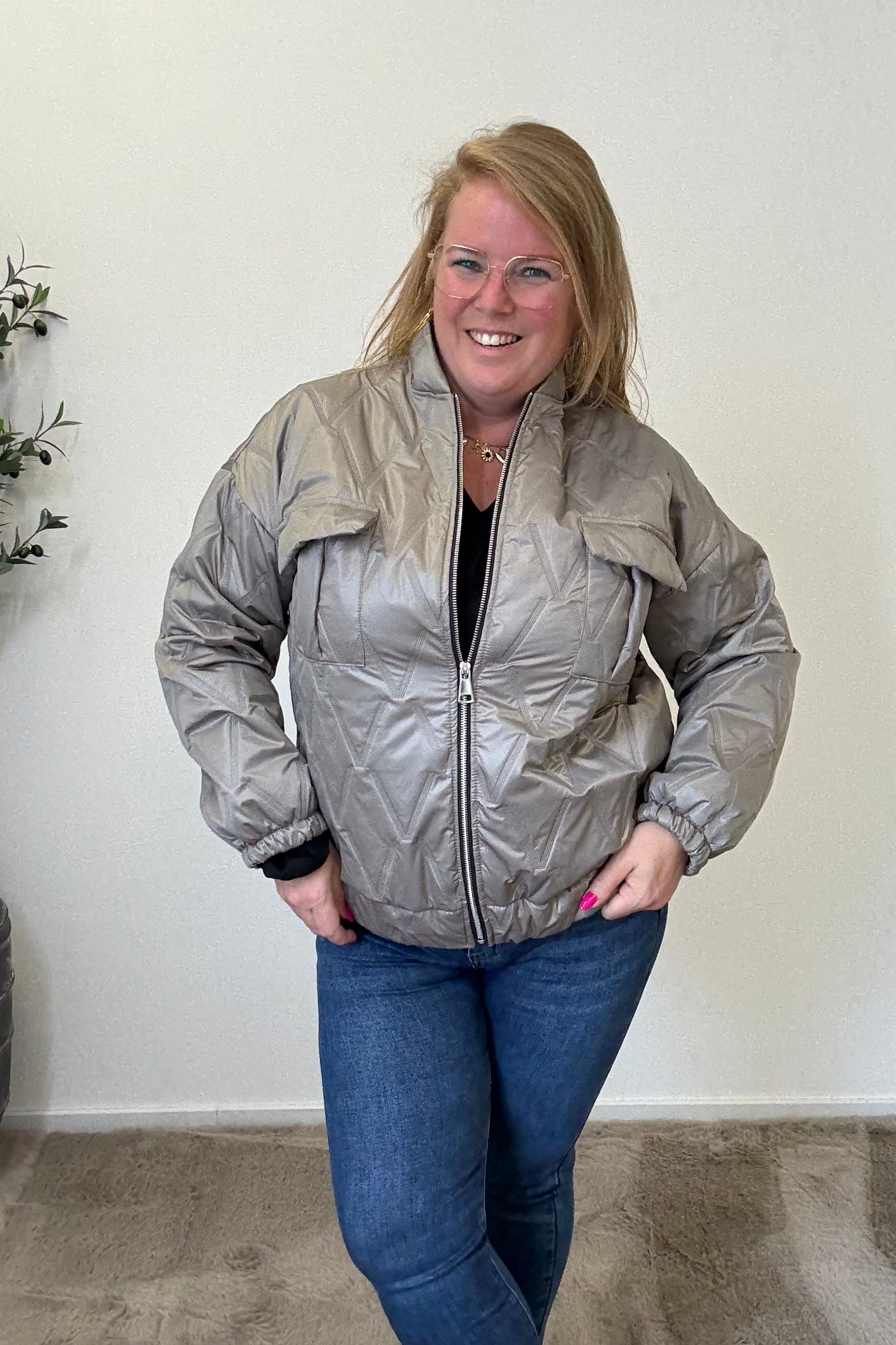 BO DENIM WESTE (38 BIS 50) - SCHWARZ