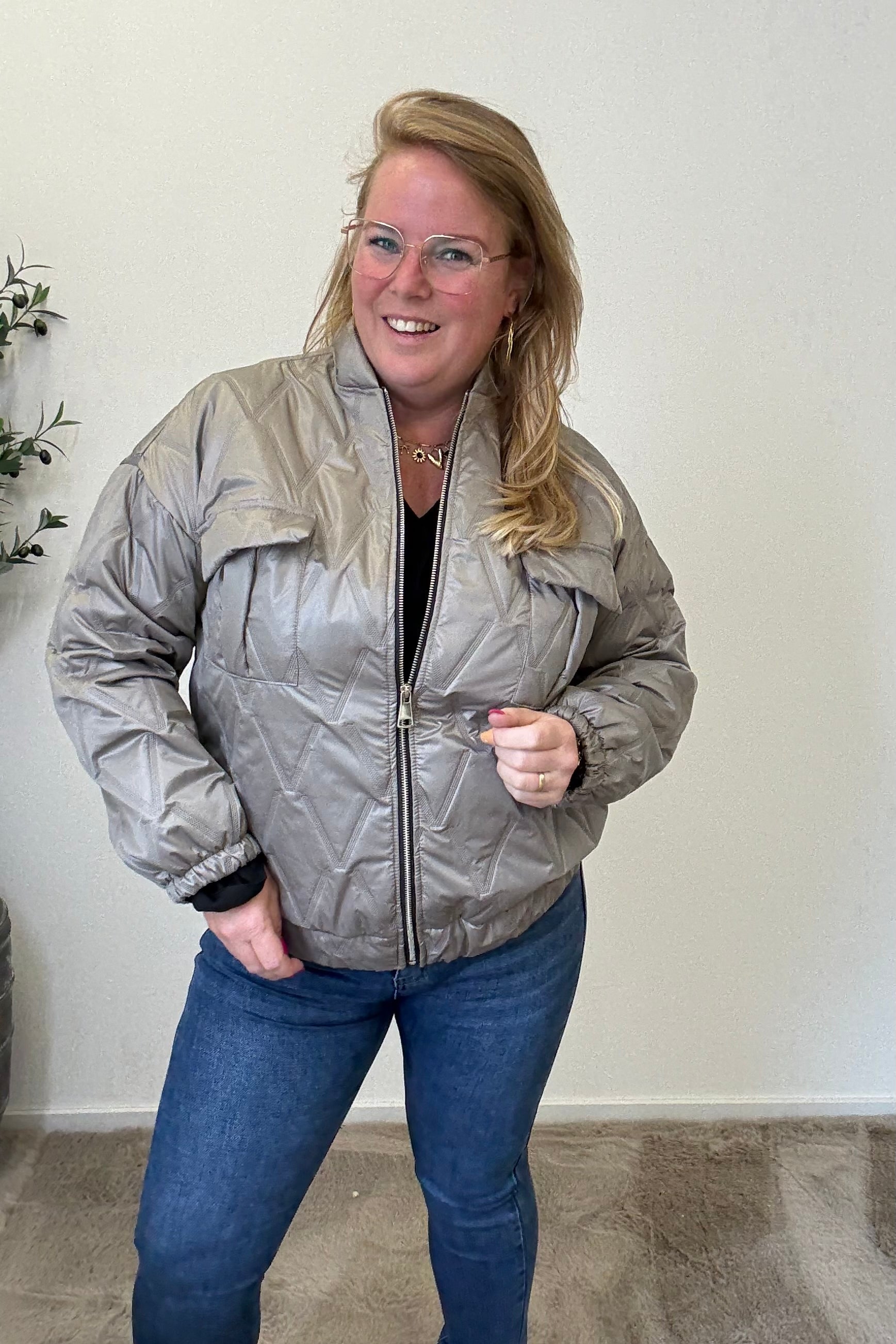 BO DENIM WESTE (38 BIS 50) - SCHWARZ