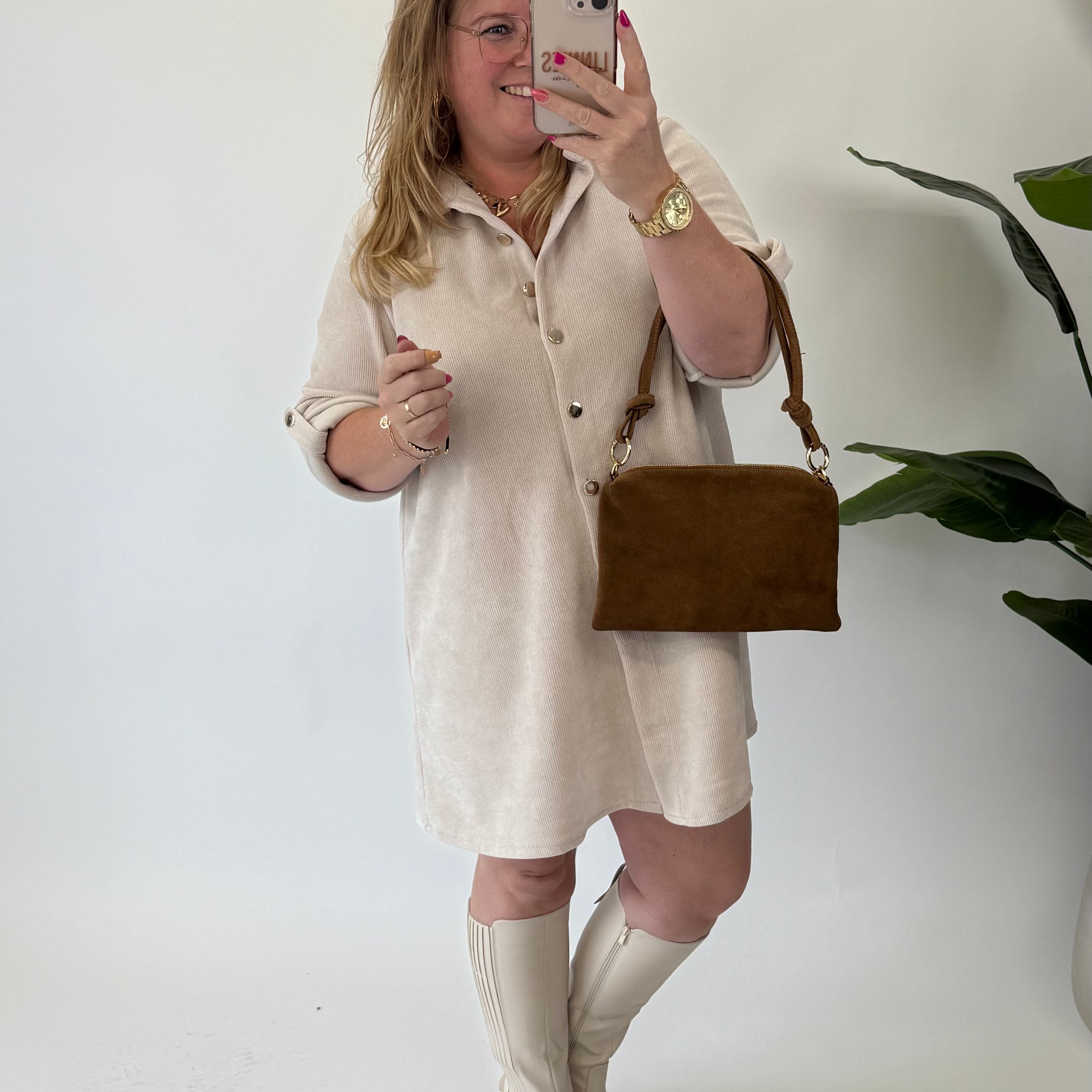 LANGE LENA LAARZEN - BEIGE