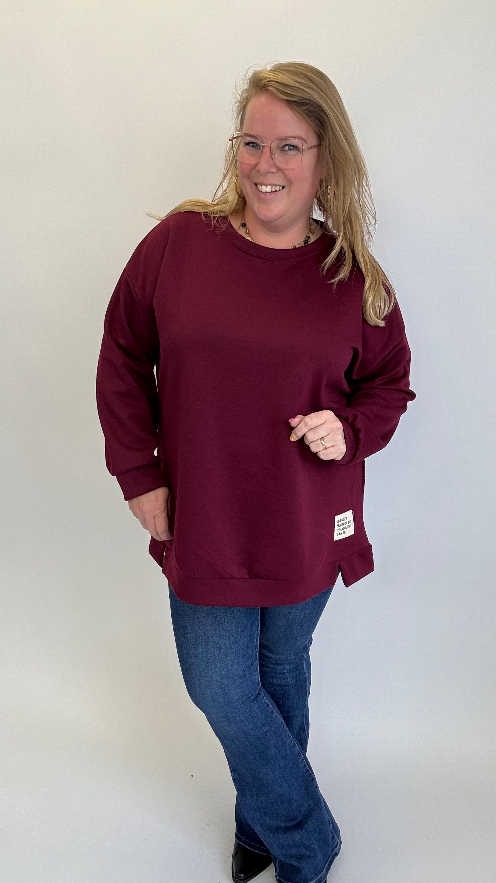 LIFE ISN'T PERFECT SWEATER - 1715