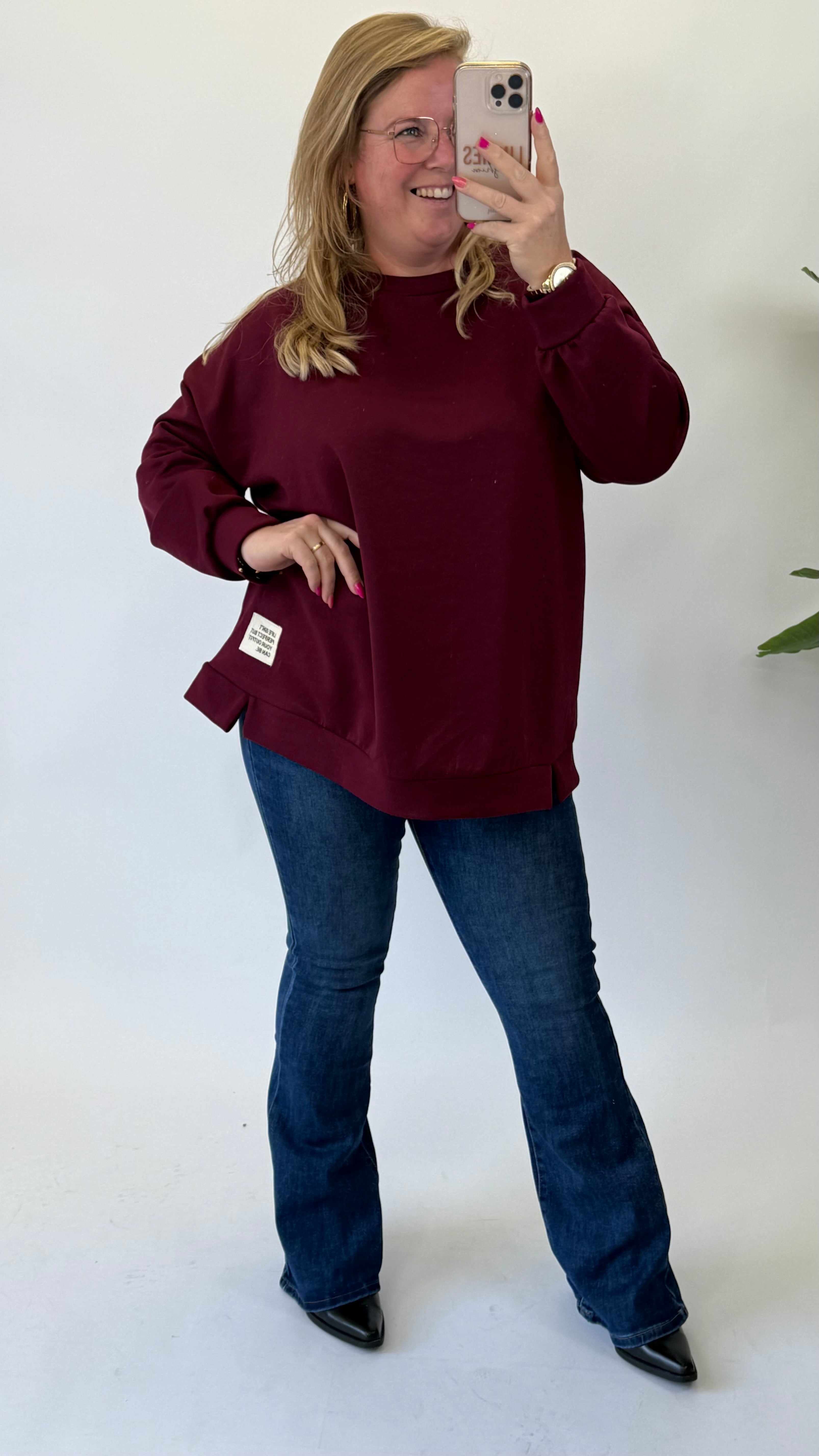LIFE ISN'T PERFECT SWEATER - 1715