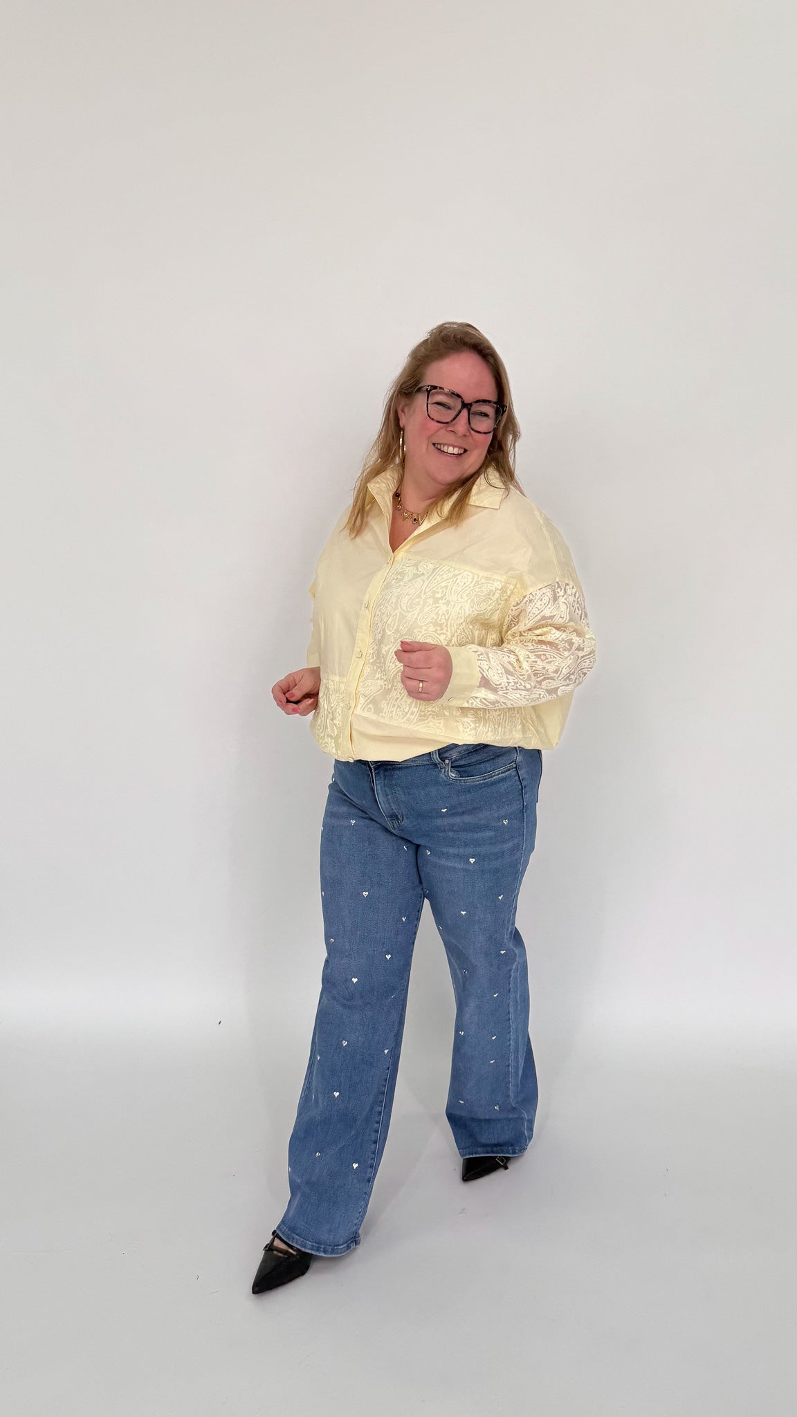 BLOUSE MET KANT - 1979