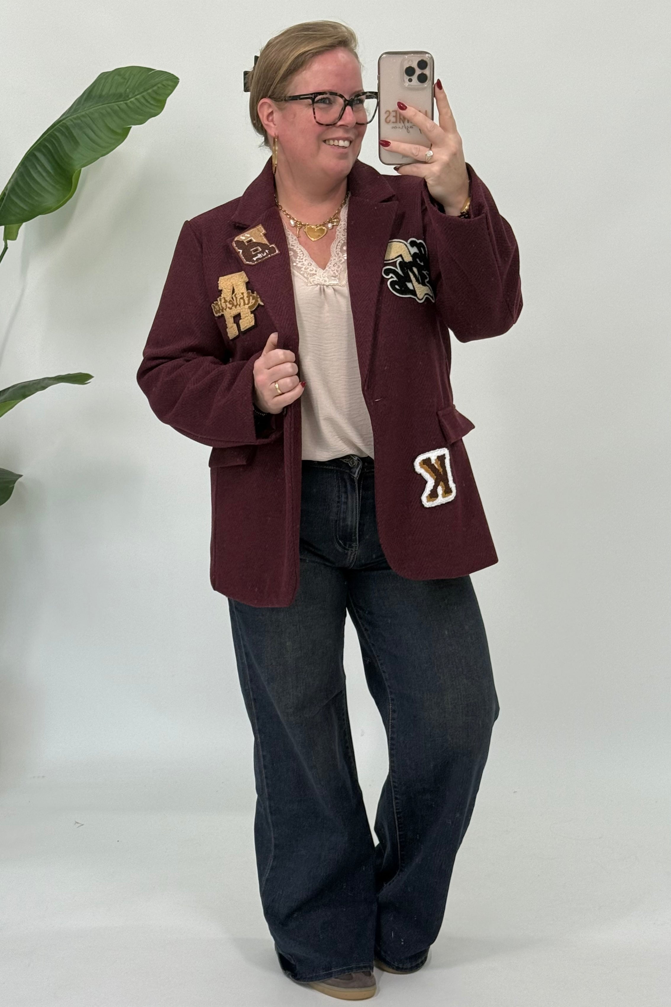 VISGRAAT BLAZER BURGUNDY