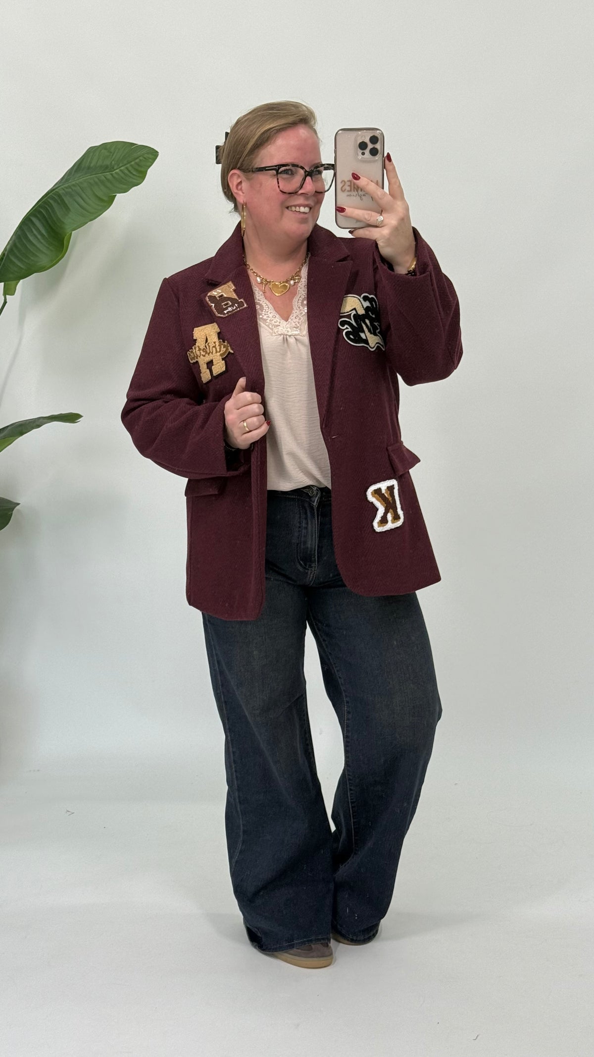 VISGRAAT BLAZER BURGUNDY