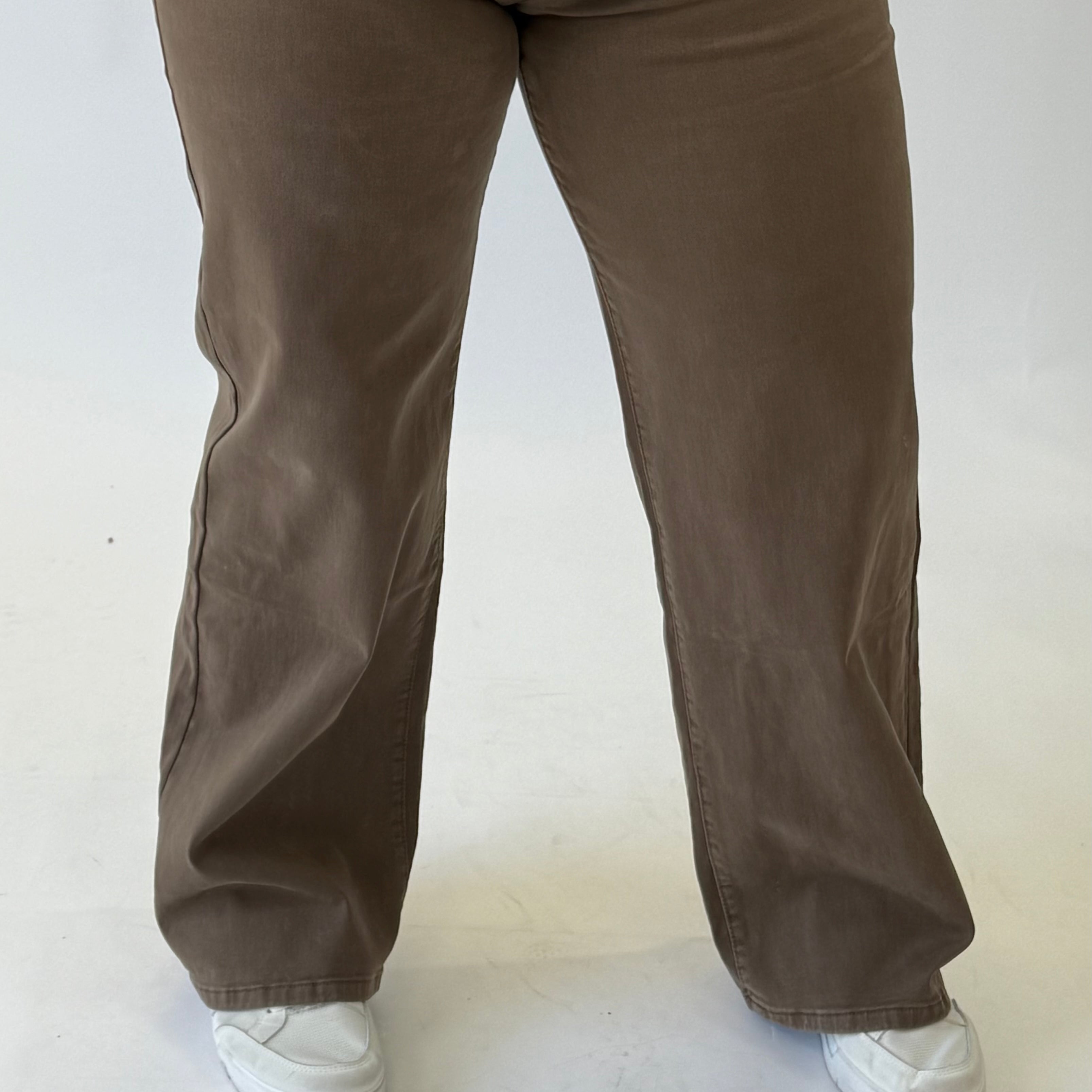 GOODIES DENIM CAMEL WIDE LEG - DJ2498-7