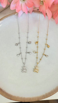DIAMANT-HERZ-KETTE - GOLD