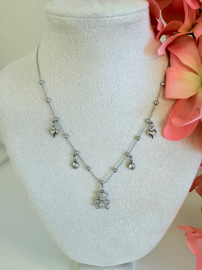 DIAMANT-HERZ-KETTE - GOLD