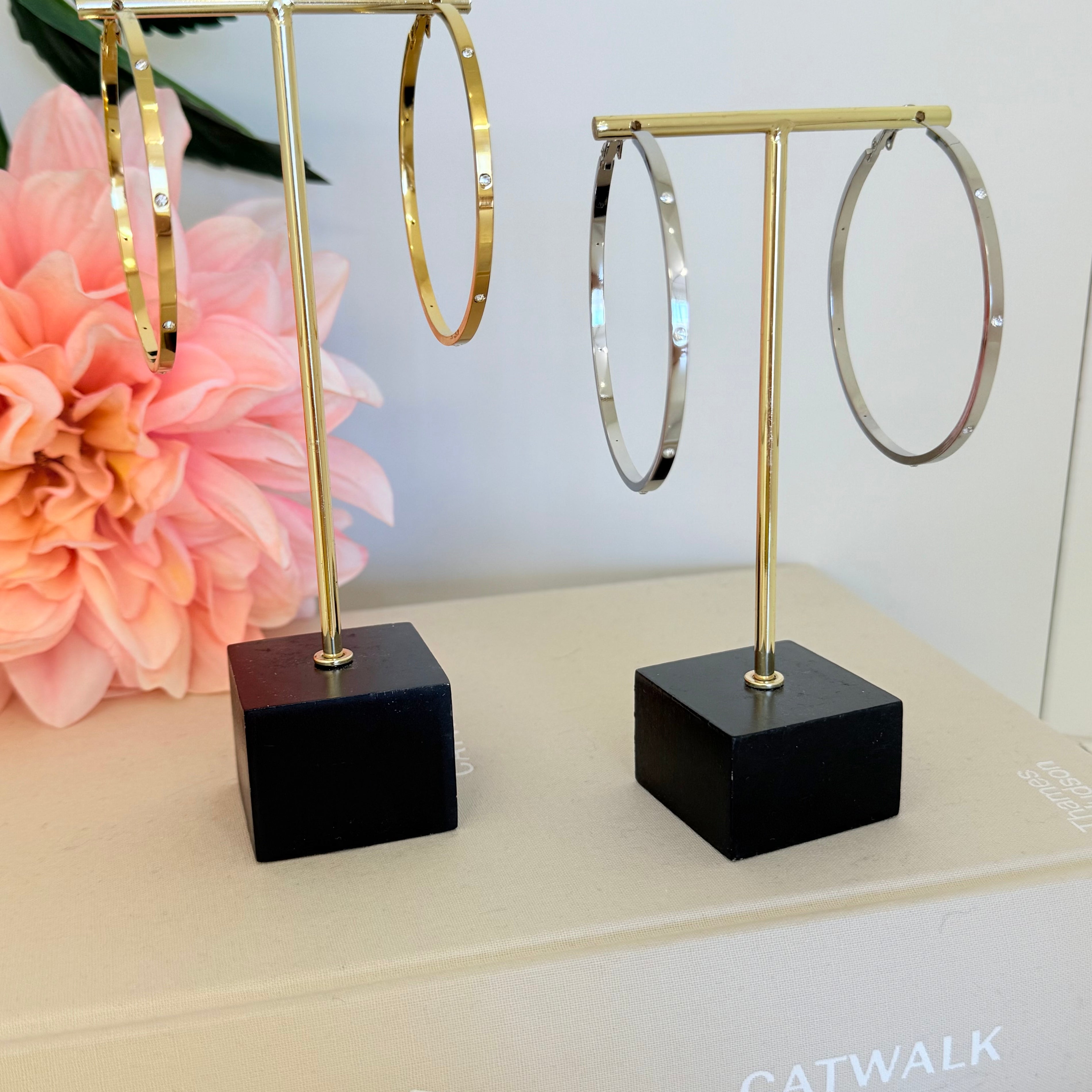 DIAMOND RING OORBELLEN -017