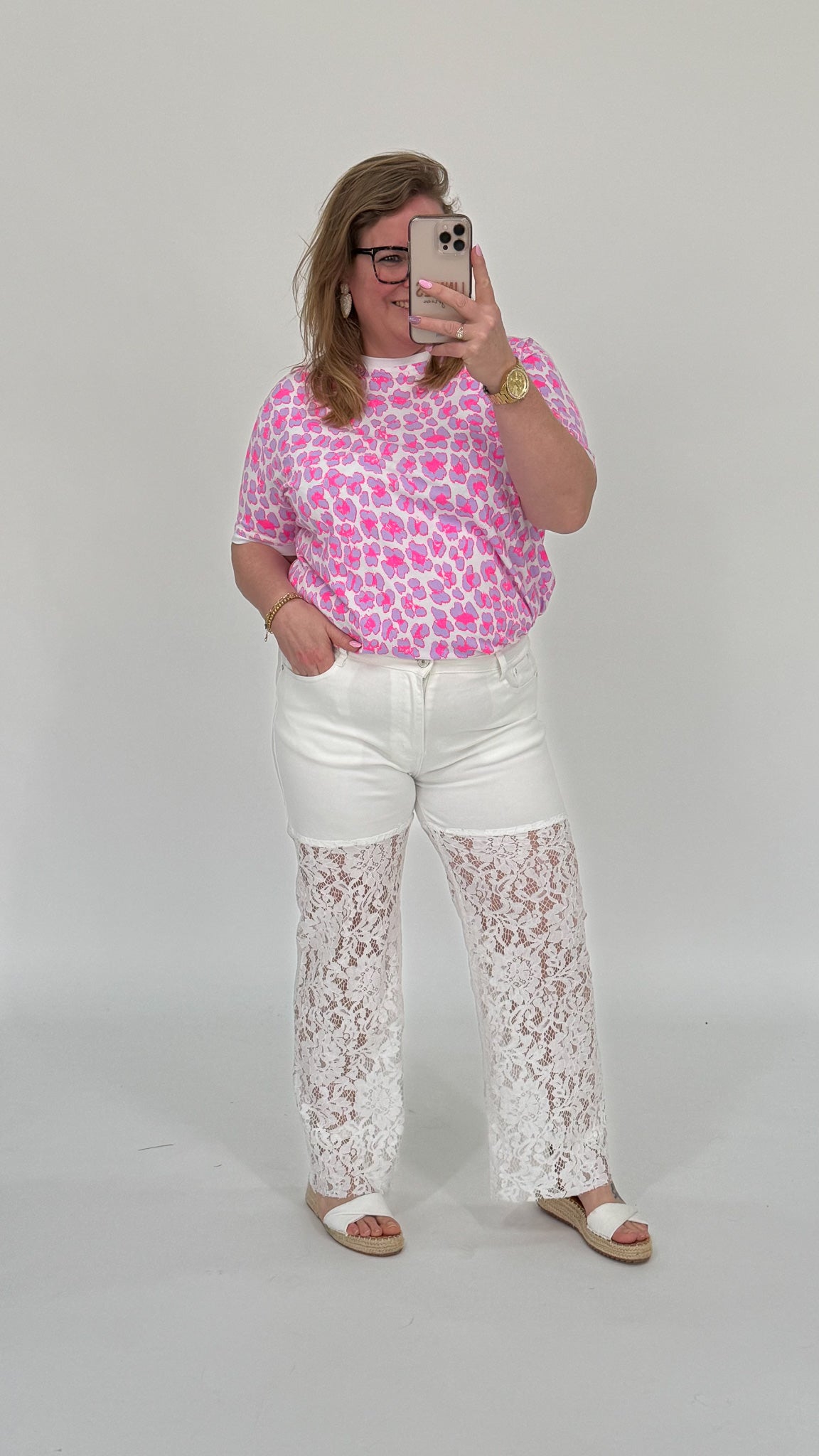 B.S. JEANS WIT - S5094