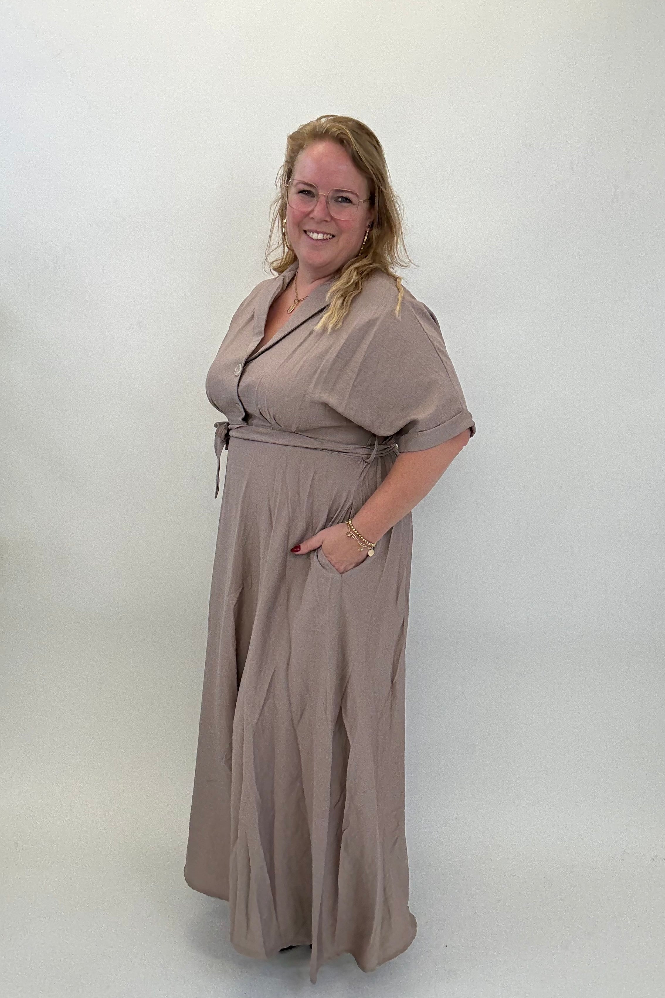 ROOS JURK TAUPE