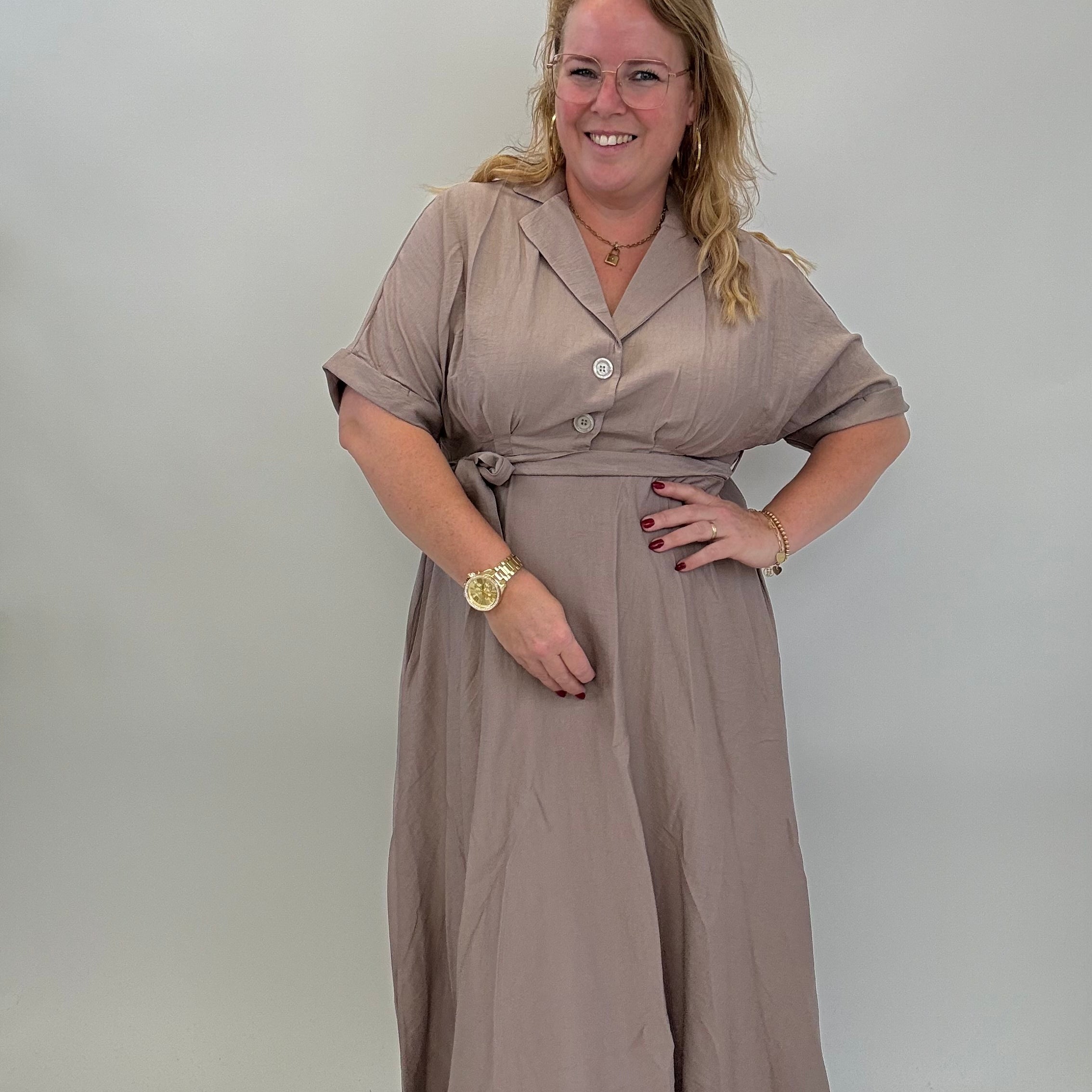 ROOS JURK TAUPE