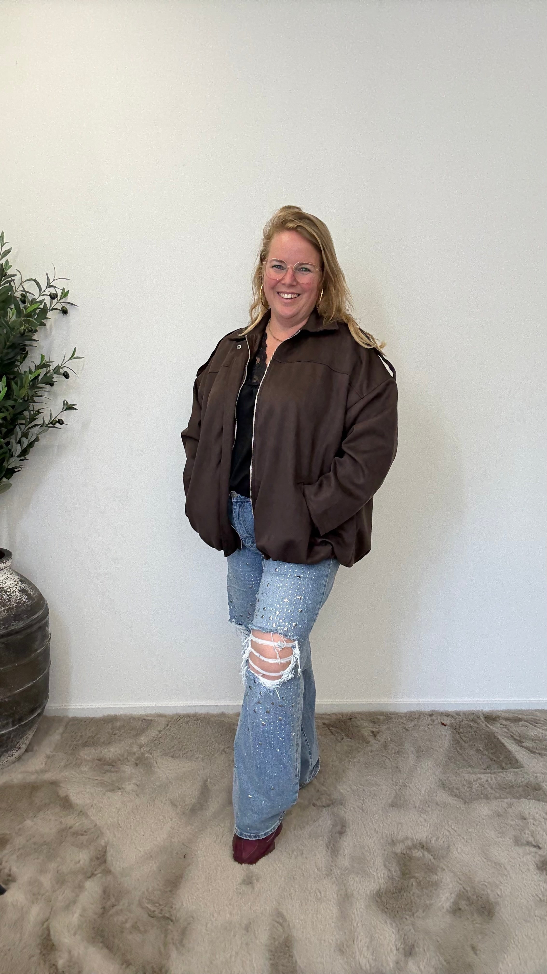 SUEDE JACKET/JASJE - 1713