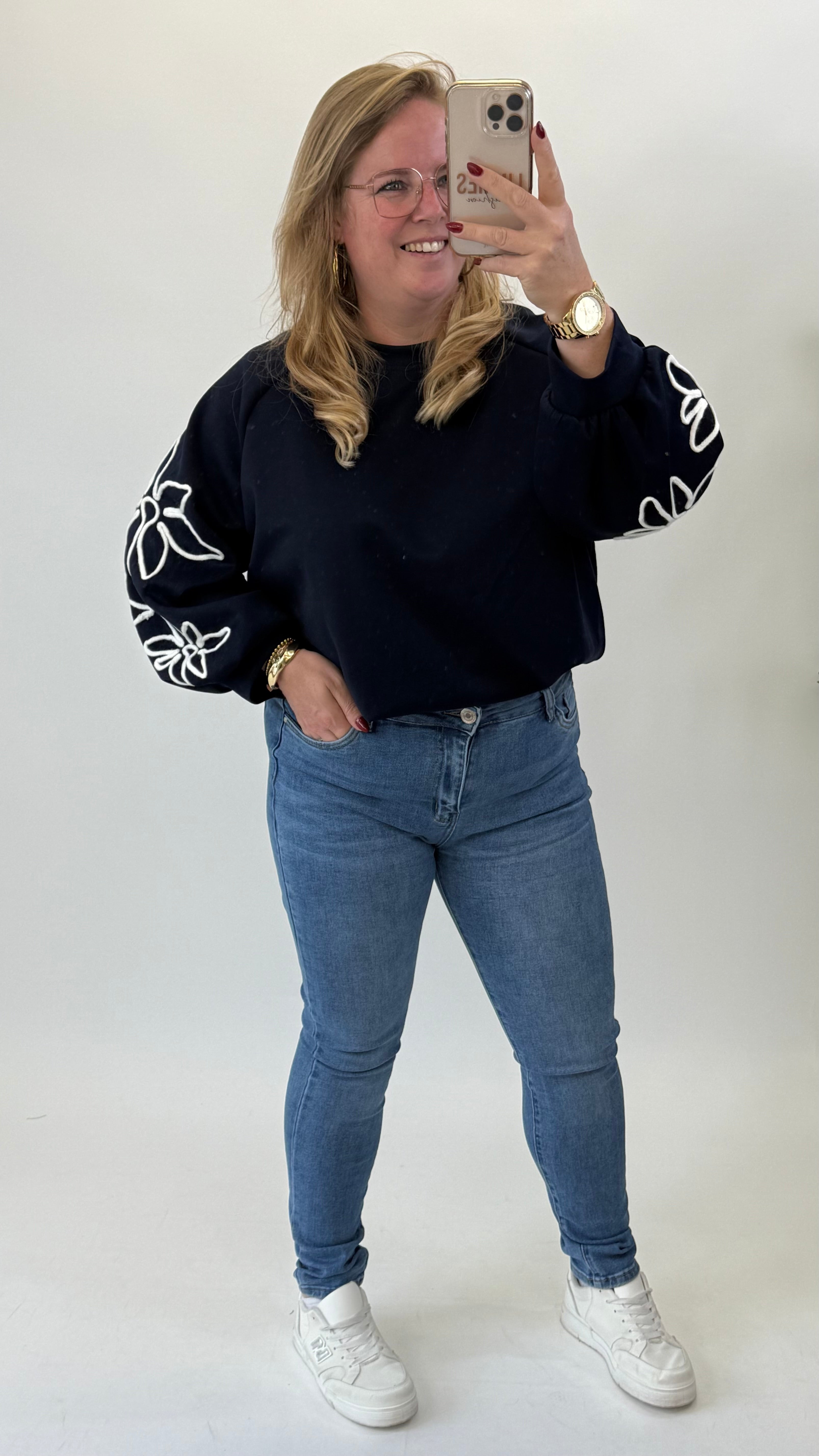 MOM WIDE LEG JEANS MERK GOODIES DJ2456 (40 bis 48) - GRAU