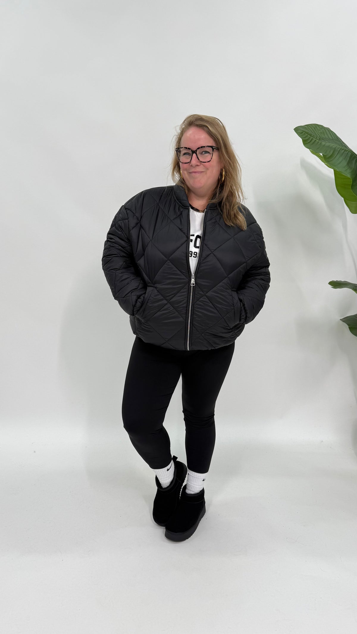 PUFFER JAS ZWART