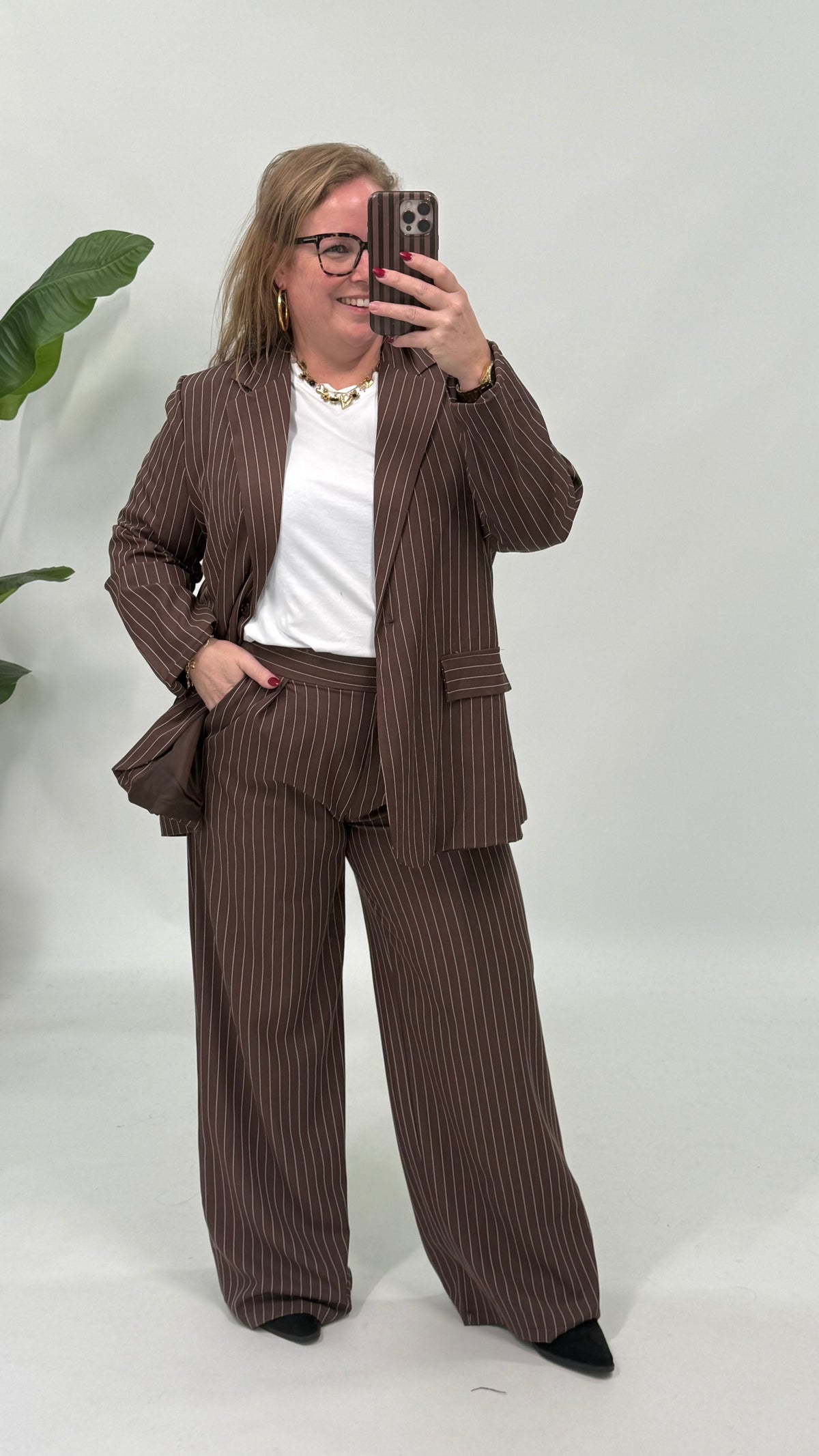 LA KRIJTSTREEP BLAZER BRUIN