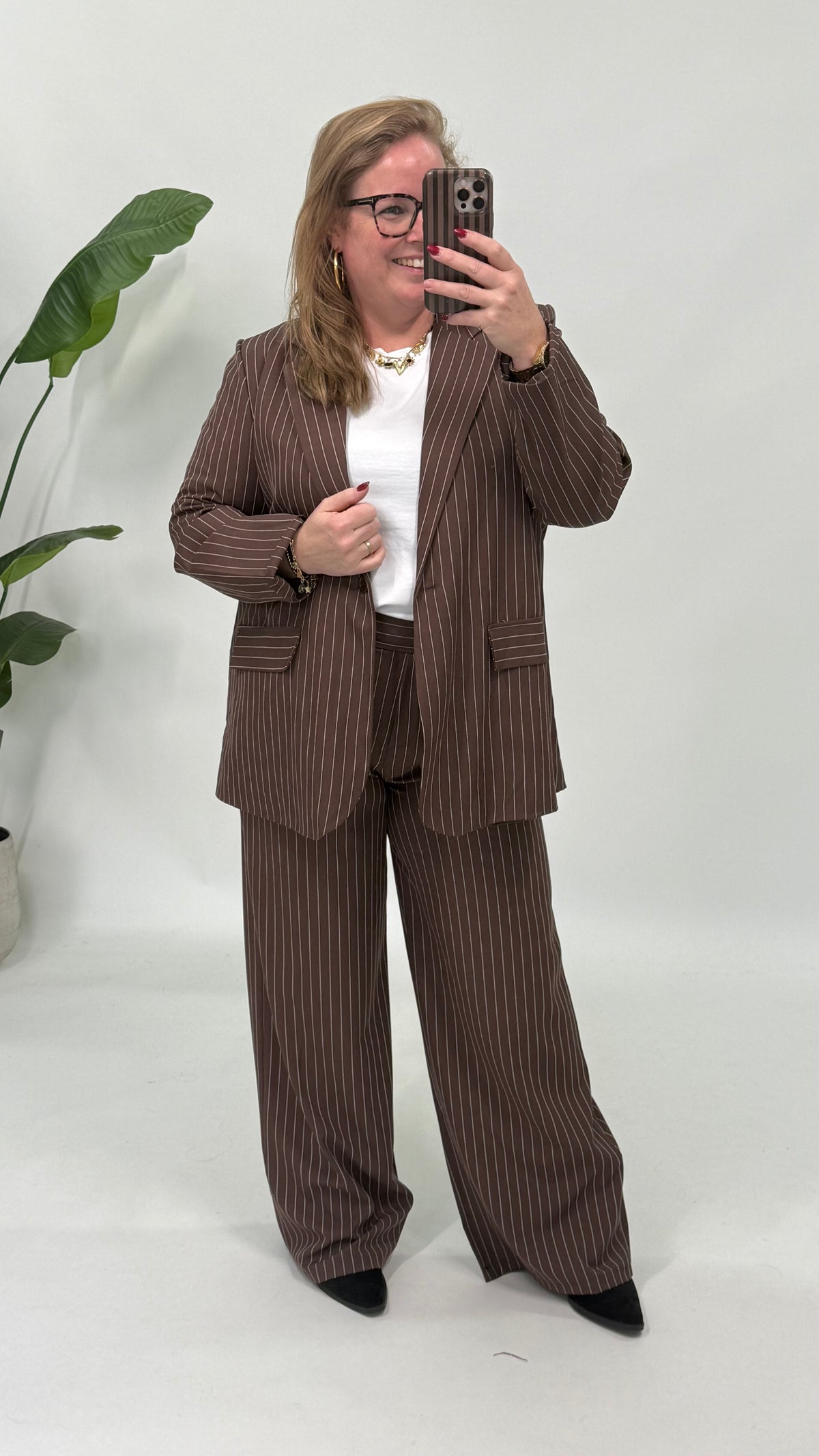 LA KRIJTSTREEP BLAZER BRUIN