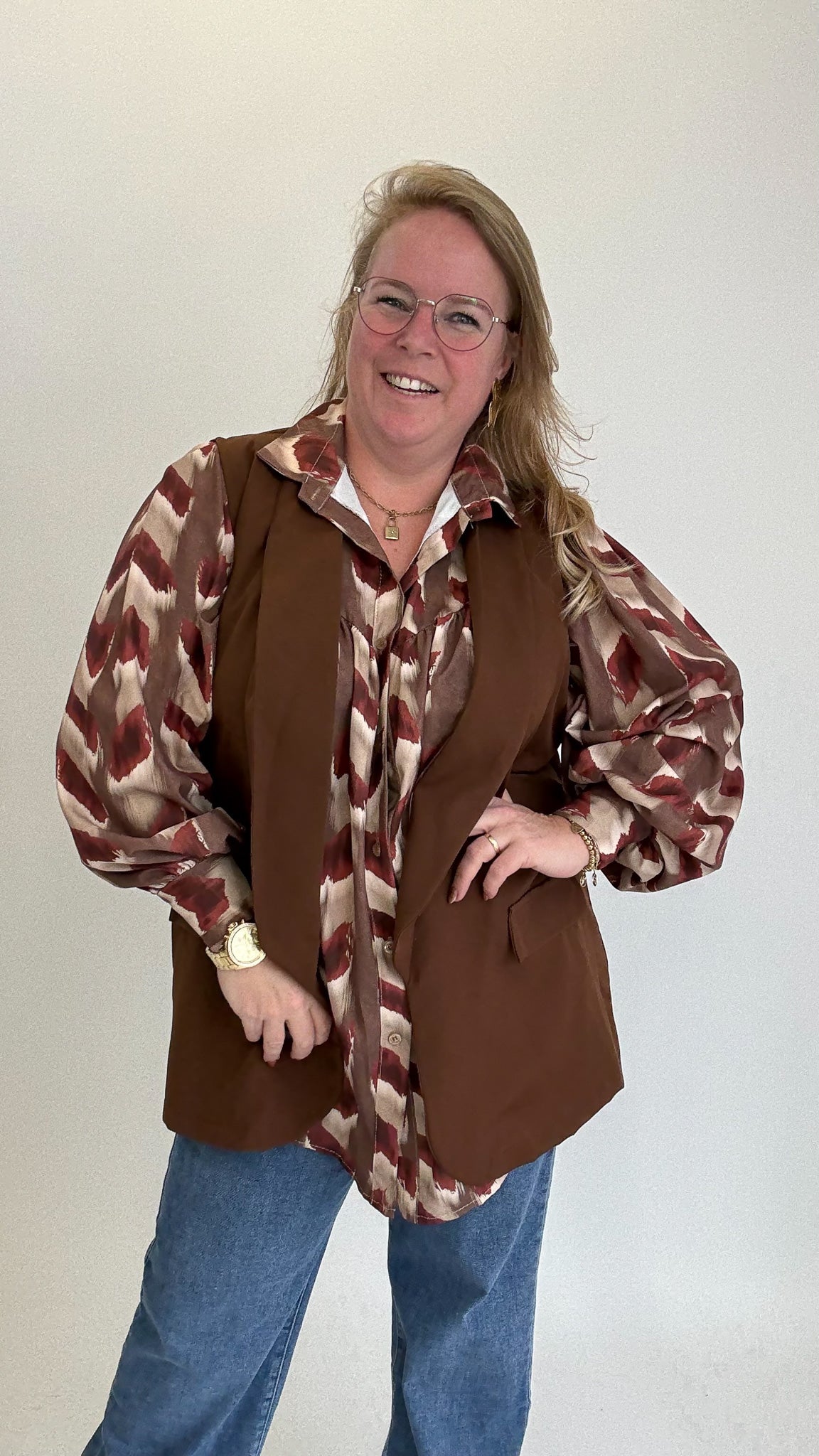LISA PRINT BLOUSE - 1758