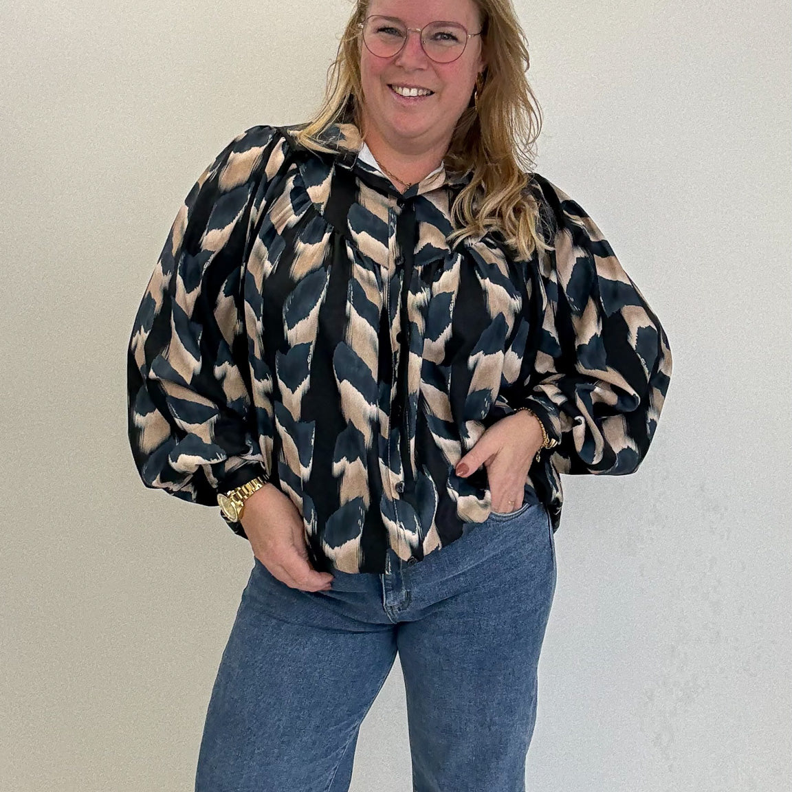 LISA PRINT BLOUSE - 1758