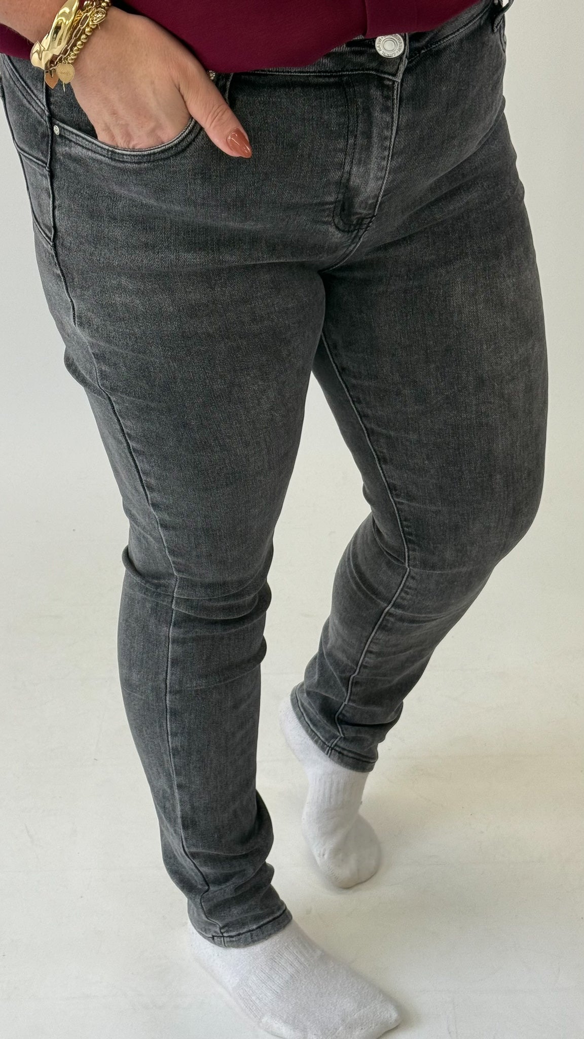 GOODIES DARK GREY SKINNY - DJ2679