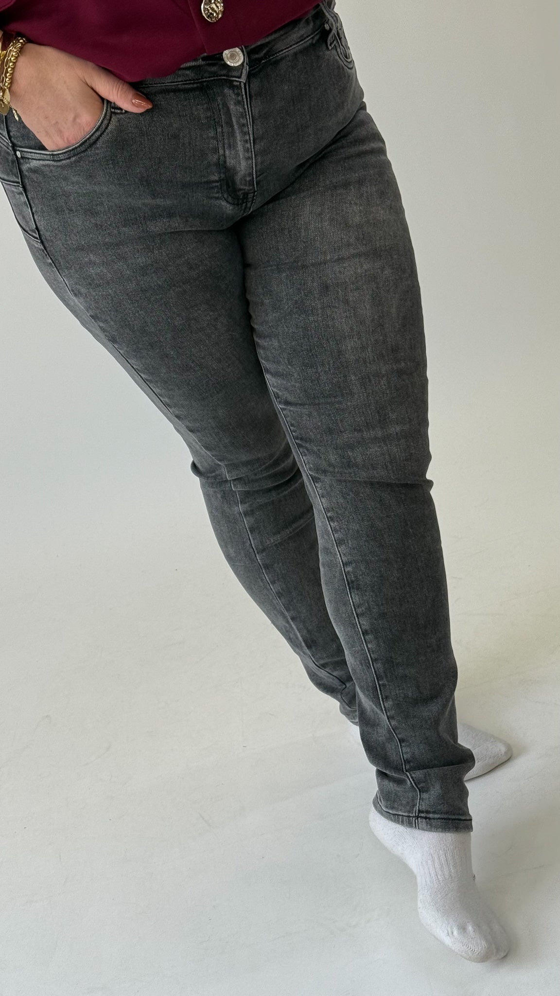 GOODIES DARK GREY SKINNY - DJ2679