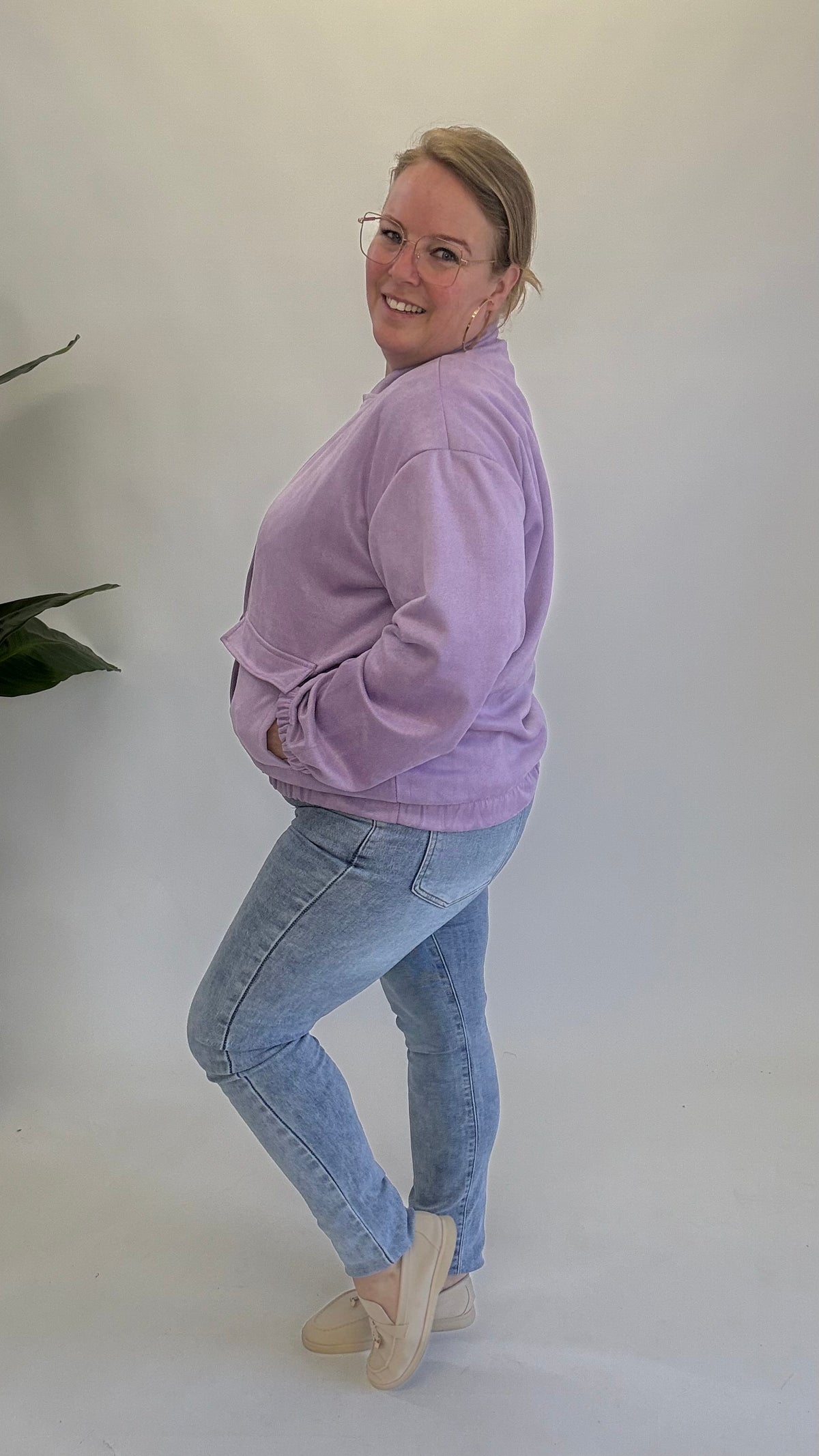 BO DENIM WESTE (38 BIS 50) - SCHWARZ
