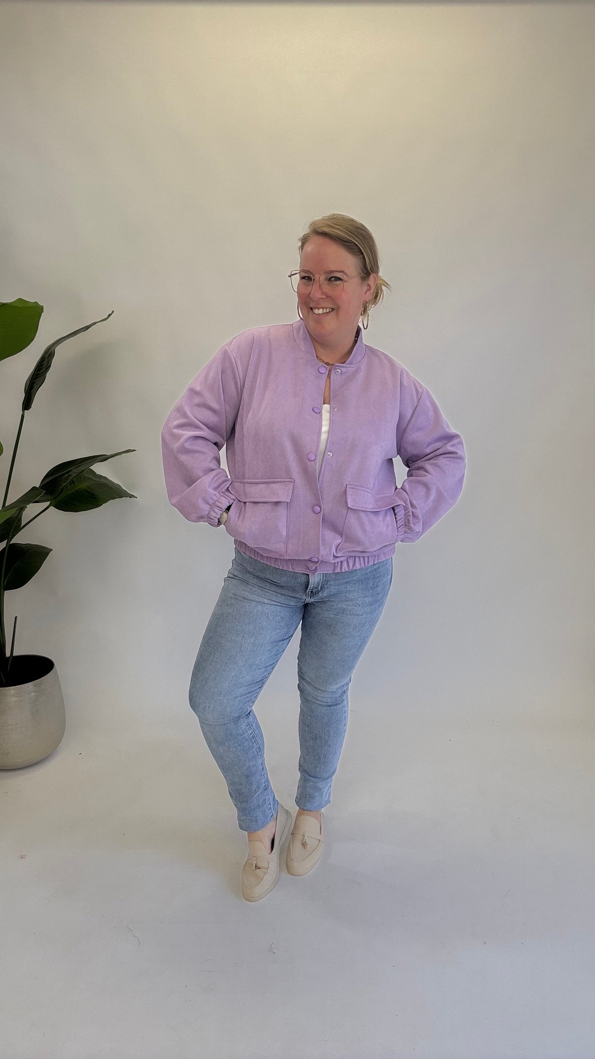BO DENIM WESTE (38 BIS 50) - SCHWARZ