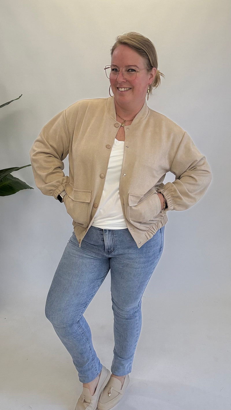 BO DENIM WESTE (38 BIS 50) - SCHWARZ