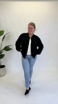 BO DENIM WESTE (38 BIS 50) - SCHWARZ