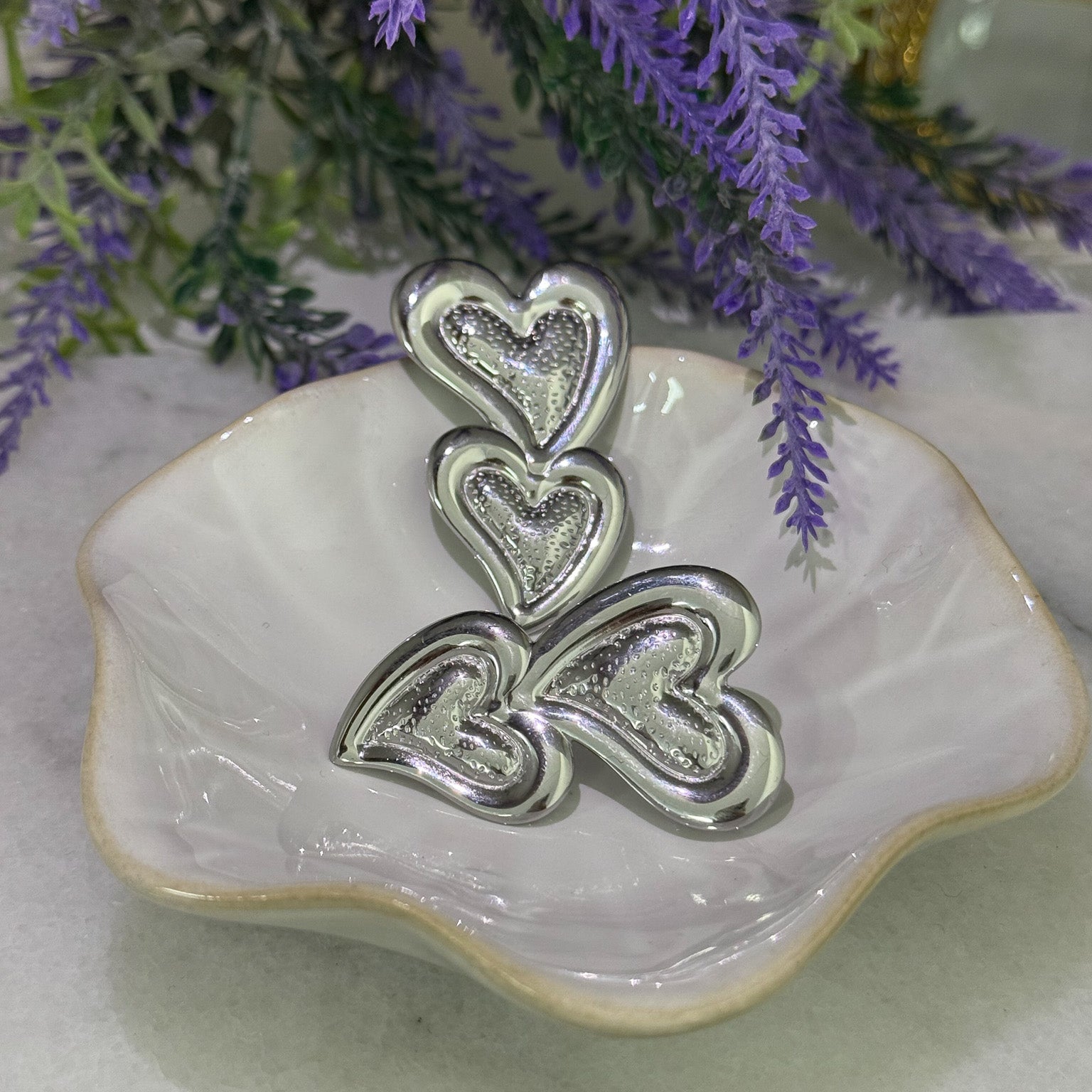 DUBBEL HART OORBELLEN - 050