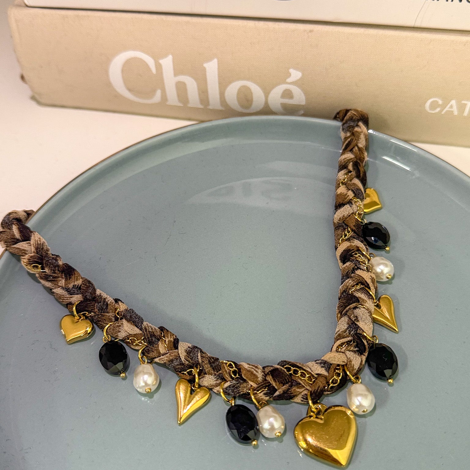 GEVLOCHTEN PANTER KETTING - 049